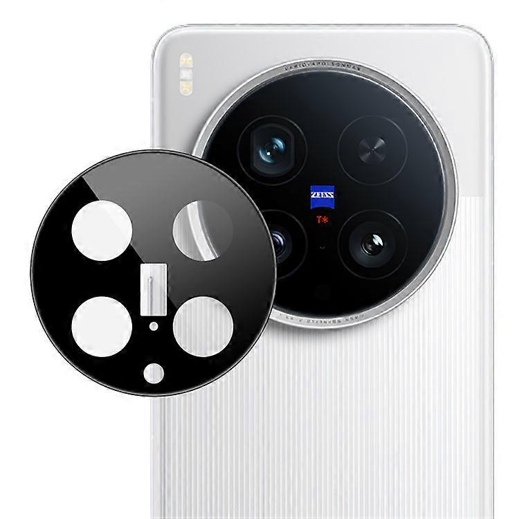 IMAK Compatible For vivo X200 Ultra 5G Tempered Glass Camera Lens Protector with Self Positioning Frame (Black Version)