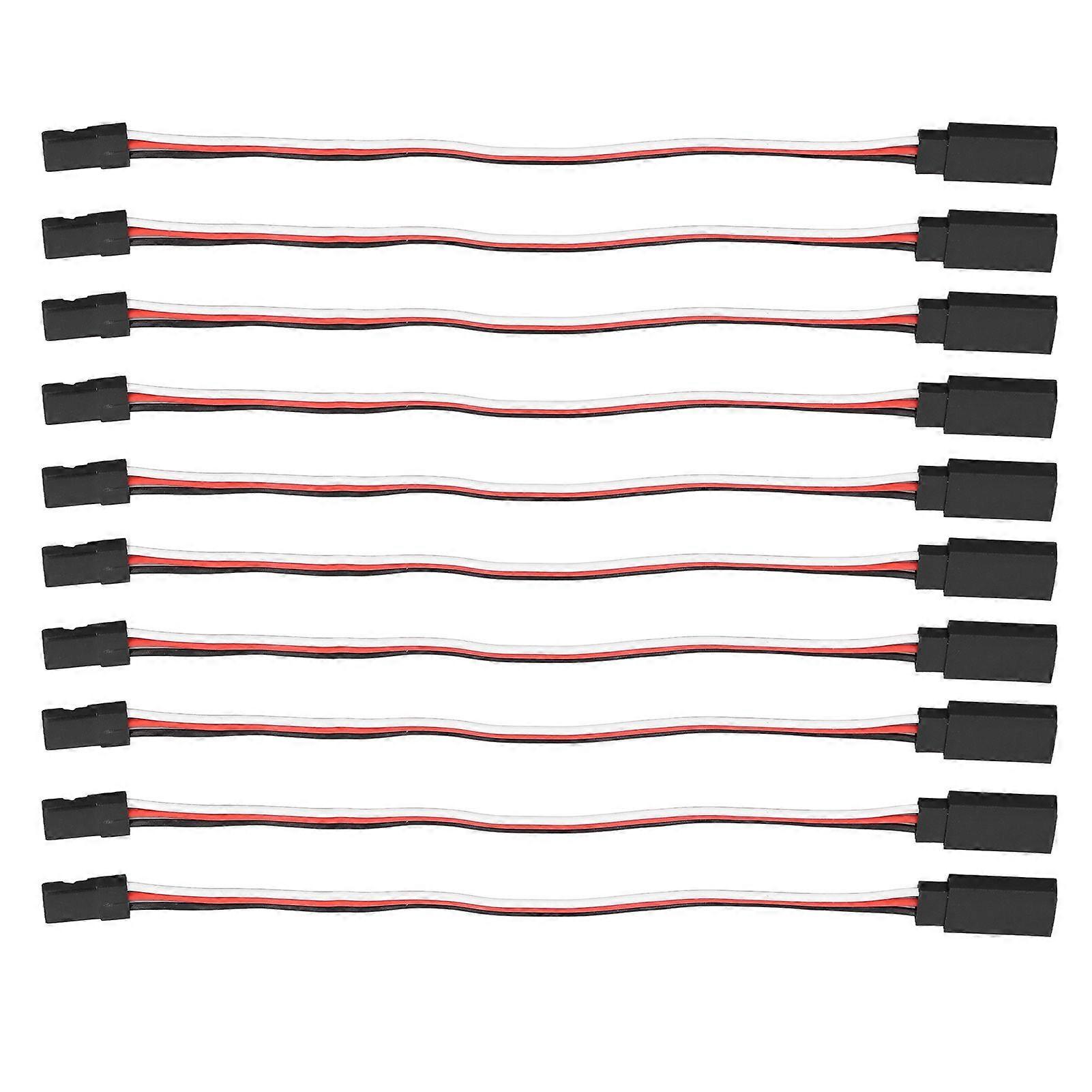 10PCS 3 Pin Servo Cavo di Prolunga Modello Auto Servo Driver Linea di Connessione Ottone Nucleo Interno 150mm Maschio a Femmina