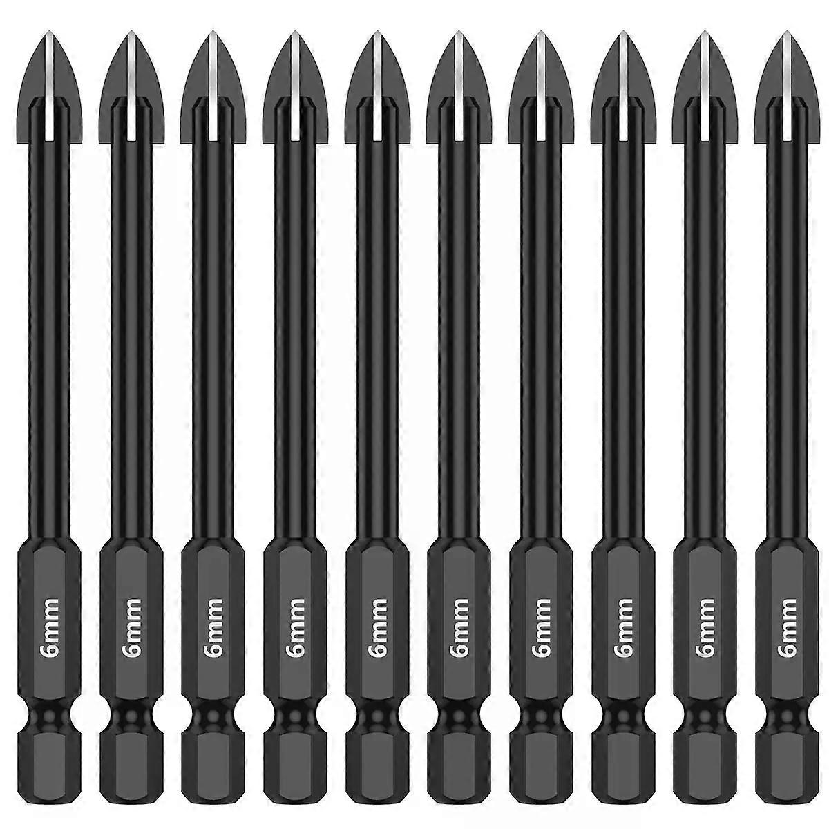 Cross Hex Drill Bit Set For Tile Porcelain Glass Mirror Multifunction Tile Porcelain Drill Bit Kit Tool Carbide Drills Hole Open