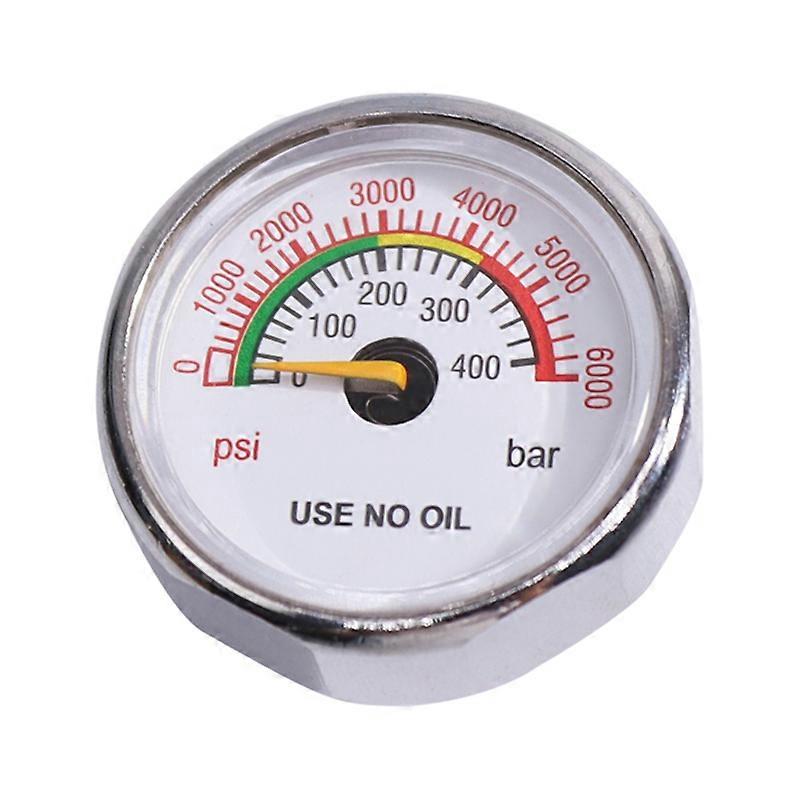 6000Psi/400Bar 1/8NPT Thread Back Axial Connection Gas Pressure Gauge