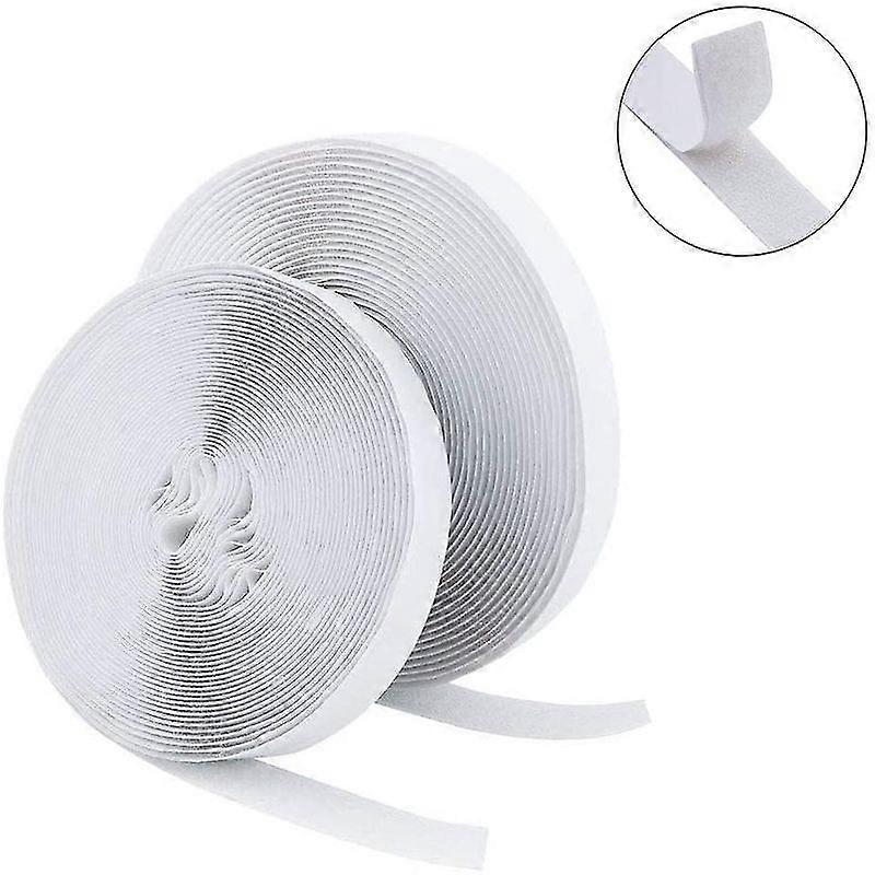 Lebanghui Velcro Tape Αυτοκόλλητη 25m Εξαιρετικά Ισχυρή, Διπλής Όψης Κόλλα Με Velcro Αυτοκόλλητο Αυτοκόλλητο Επίθεμα Πλάτους 20mm