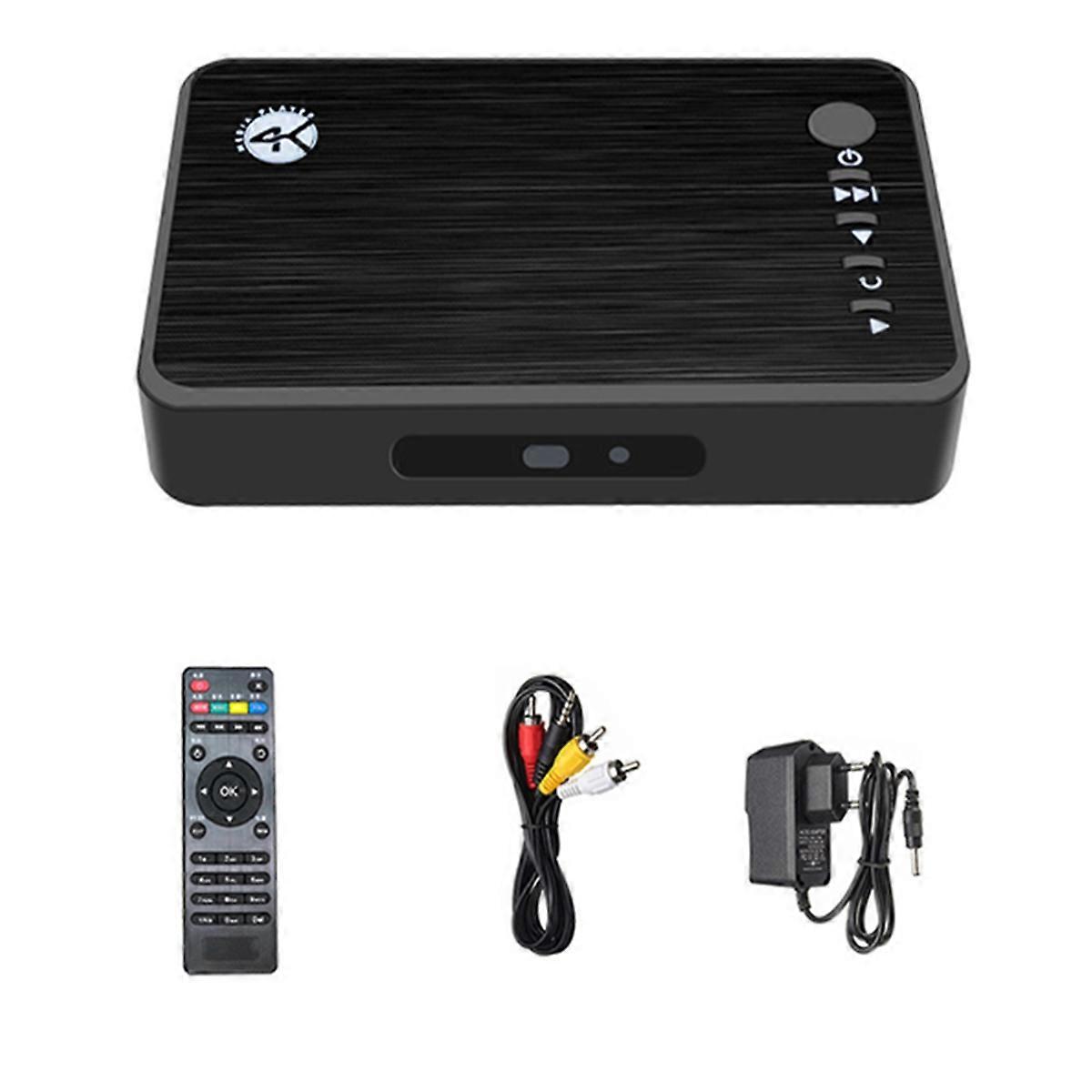 4K Ultra HD Media Player for Car TV SD MMC RMVB MP3 USB External HDD U Disk MultiMedia Media Player Box EU PLUG