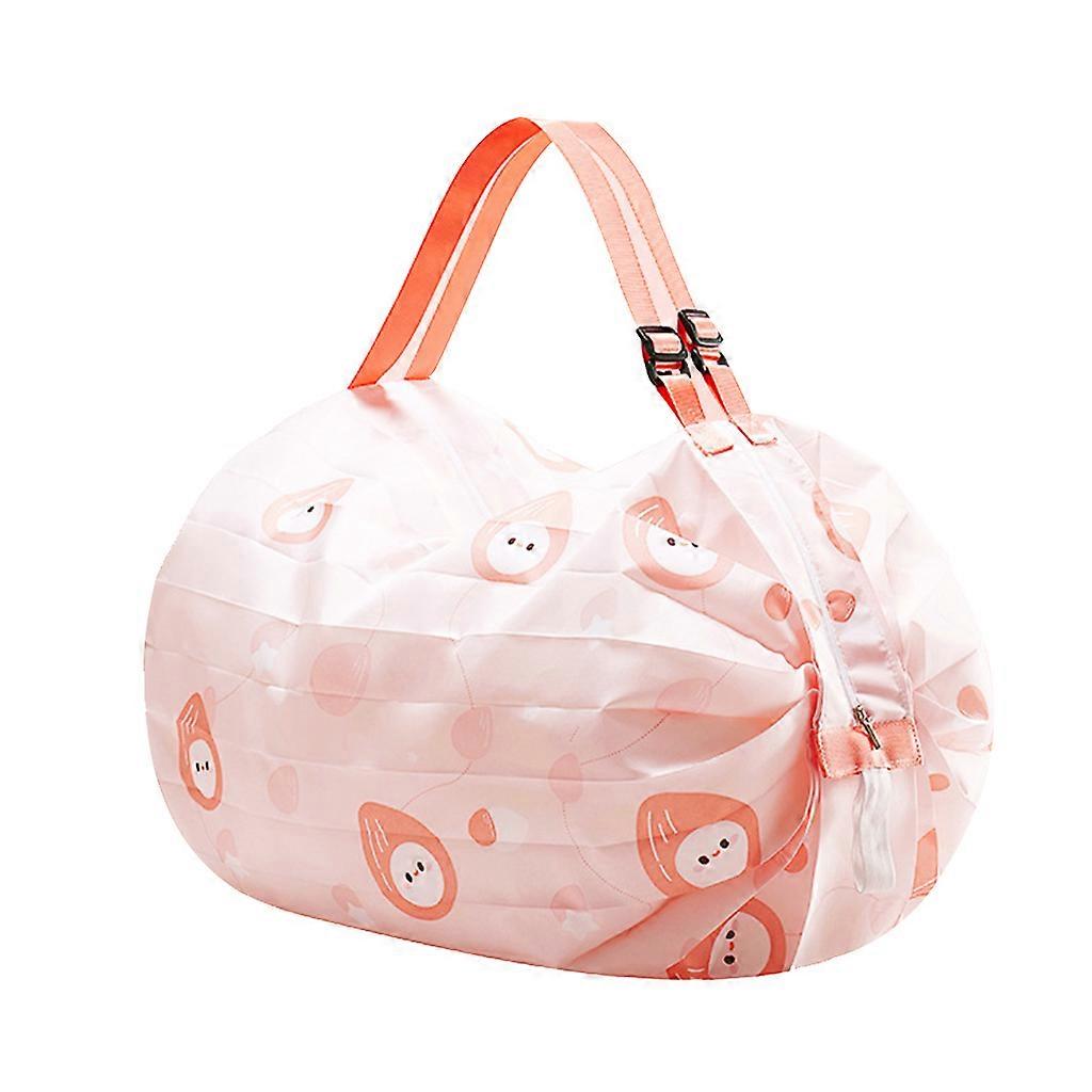 Practical Durable Oxford Storage Bags Moisture Stain Proof Tiny Size After Folded Large Capacity and Light Easy to Fold  Pink