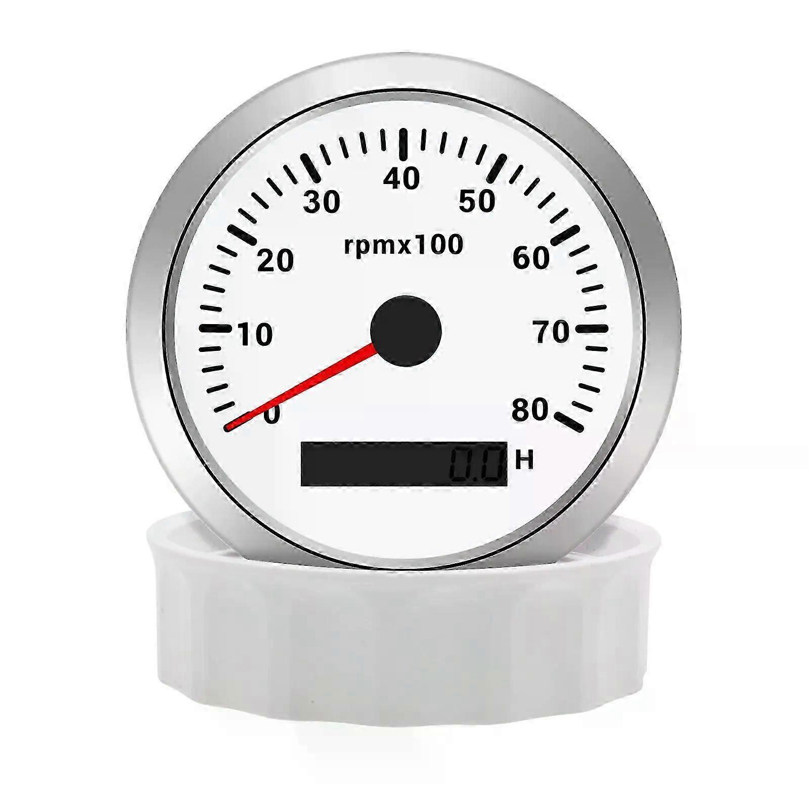 85mm Marine RPM Tachometer Gauge With LCD & Hour Meter - 6000 RPM, 9-32V, For Car/Boat - View #2