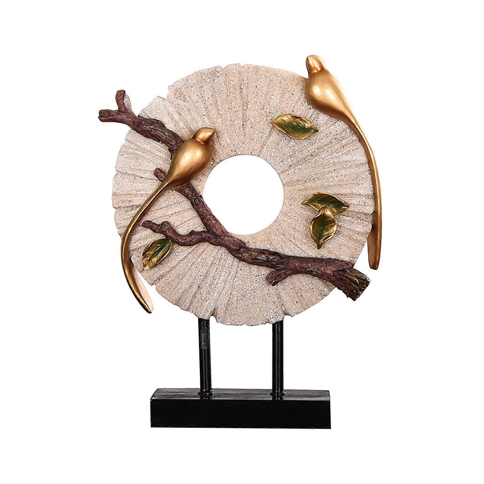 Blessing Birds Sculpture Desktop Ornament Modern Collection Resin Statue Magpie