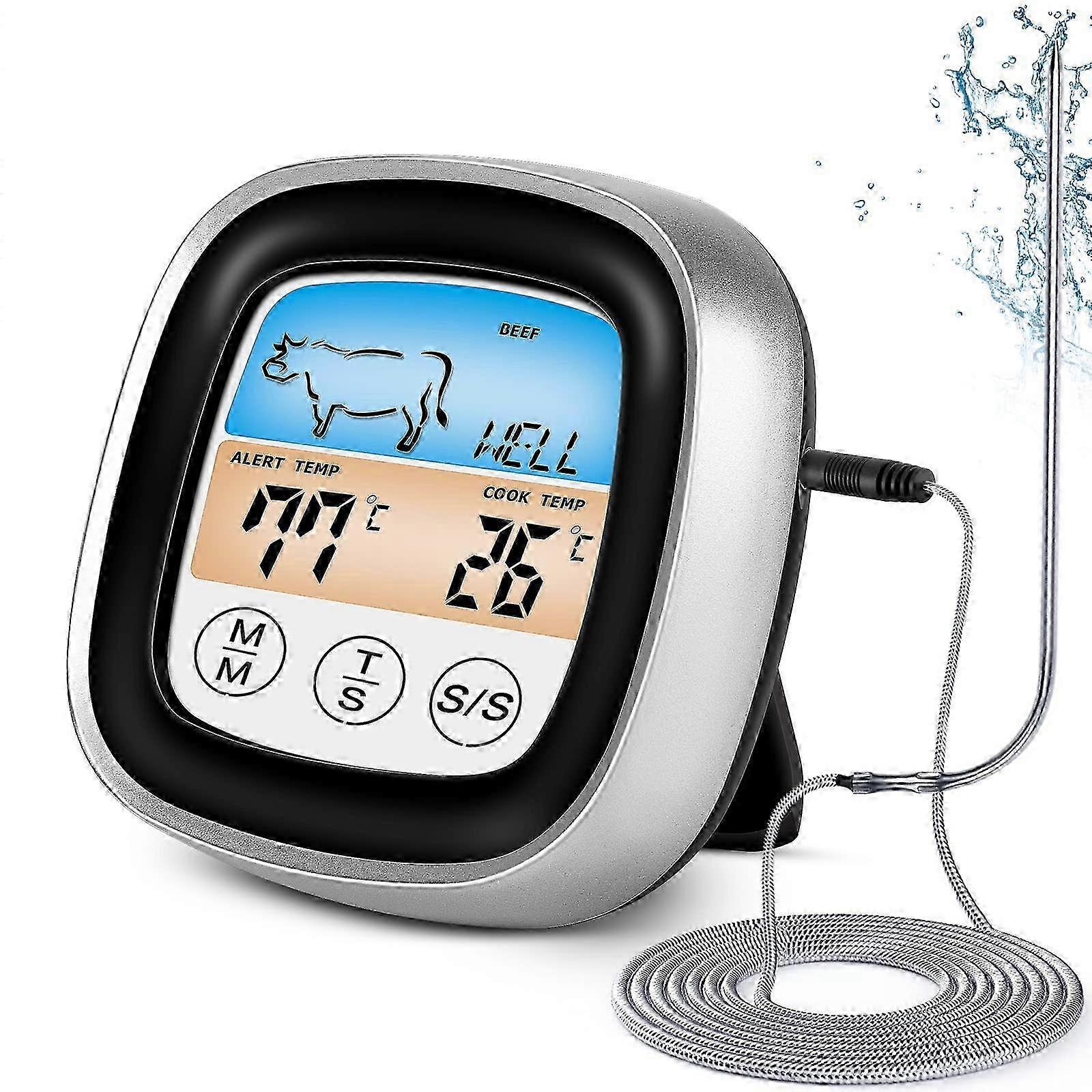 Digital Meat Thermometer Instant Read with Timer for Cooking BBQ Oven Sugar Jam