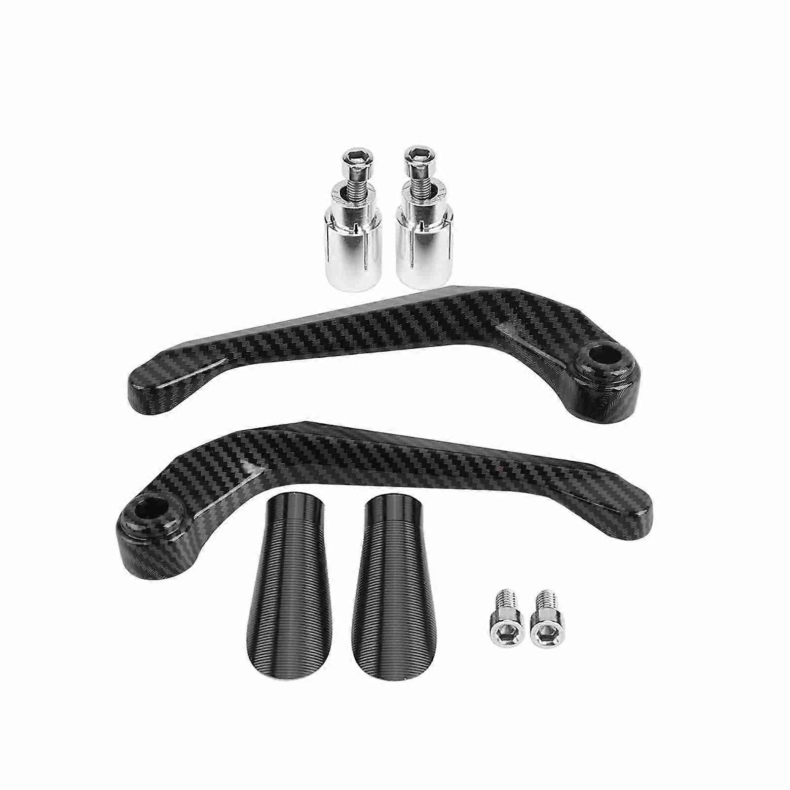 1 Pair of Carbon Fiber Clutch Levers Protect Guard Levers Handlebar Protect Guard(Black)