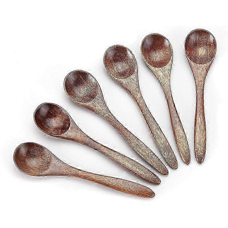 6pcs Mini Wooden Spoons for Cooking & Serving Condiments