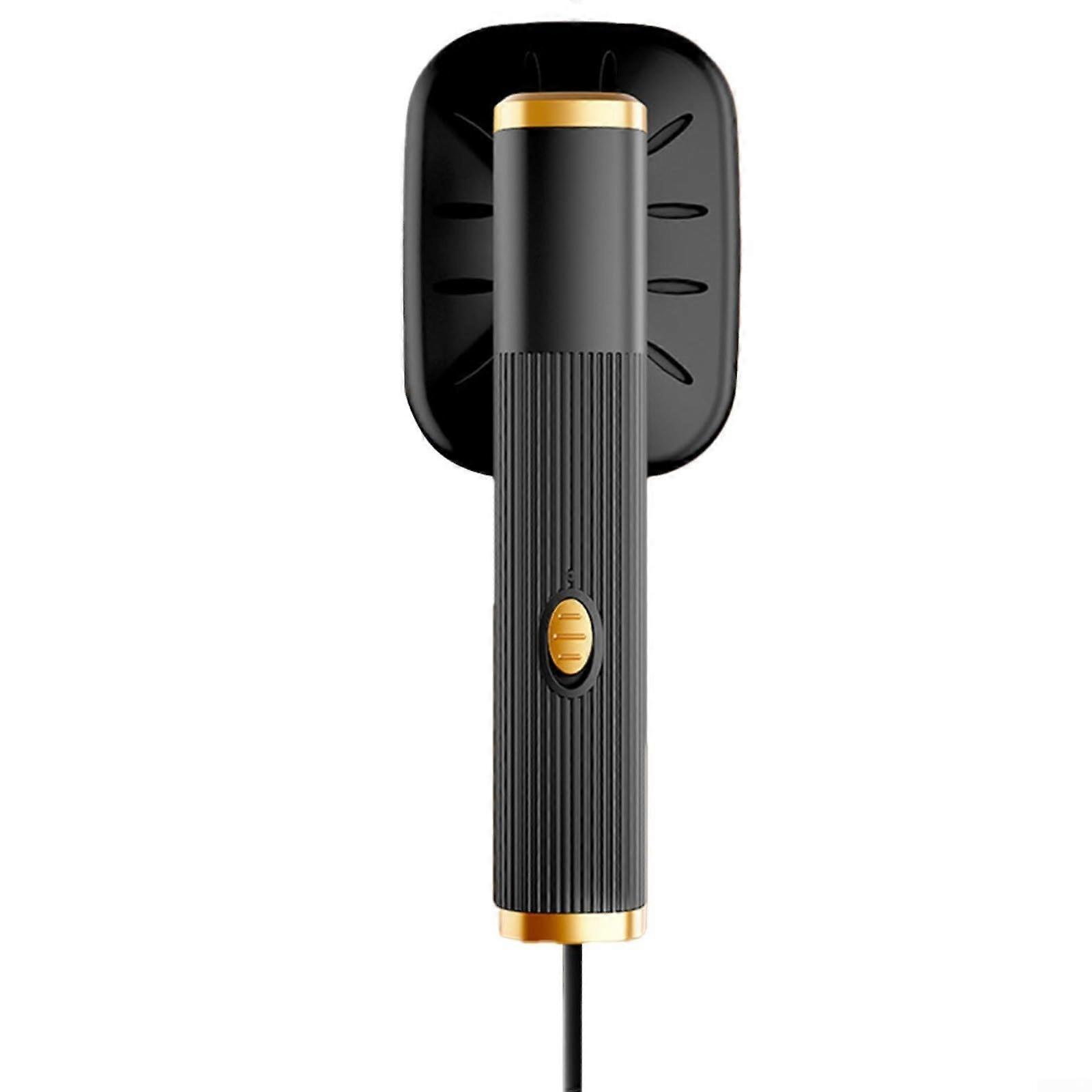 Dampfgarer, Handheld Garment Stoff Faltenentferner, 180° drehbares Handdampfer-Bügeleisen für zu Hause, Reise (schwarz) schwarz