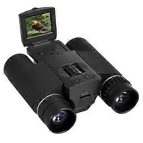 DB618B 10X25 Zoom 10mm Objective Lens HD 1280x960P 1.5 inch LCD Screen Binocular Telescope Digital Camera(Black)
