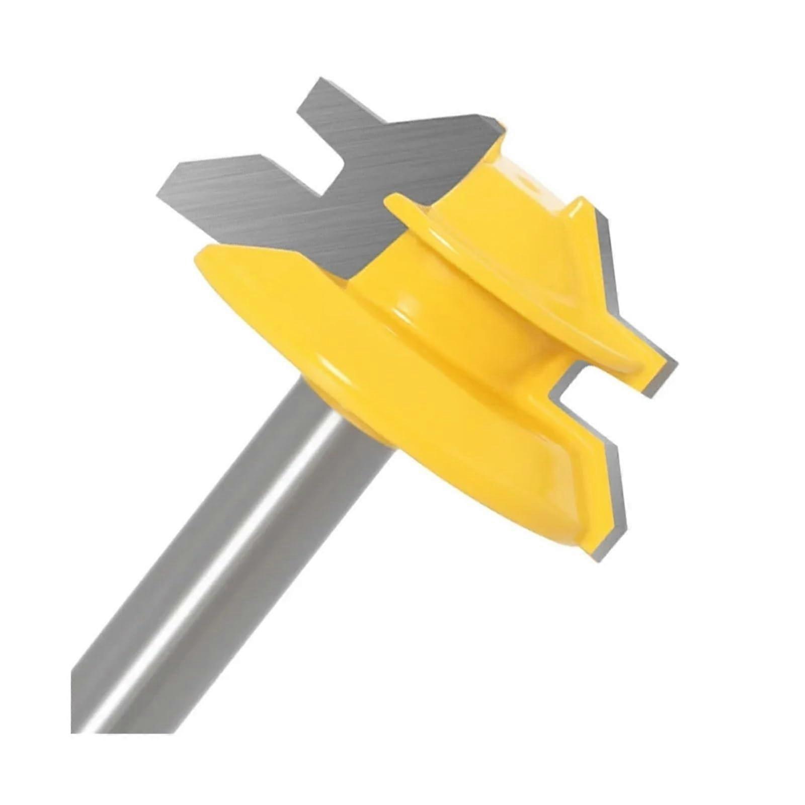 8 mm Shank 45 Degree Lock Mitre Router Bit with 1/2 Inch Bearing for Wood Carving and Tenon Joint Applications