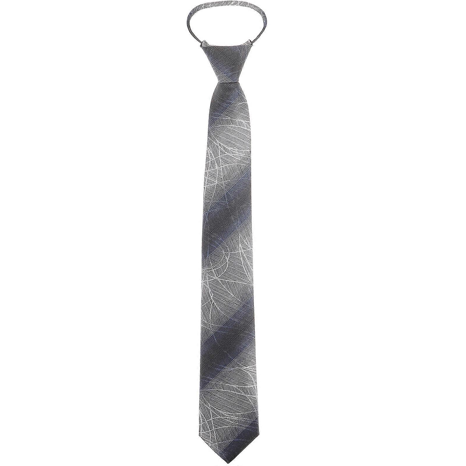 Pre Tied Neck Tie for Men, Zipper Design, Soft & Smooth, Wrinkle Resistant, Easy to Wear for Business & Formal Occasions