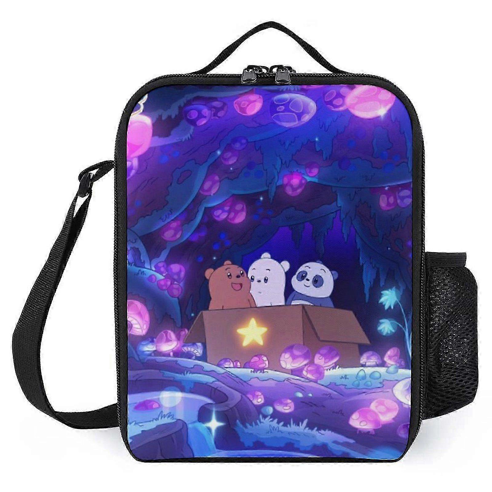 Professional Edition Lunch Boxes with Document Pocket, Executive Style Suitable for Business Meetings for We Bare Bears Fans