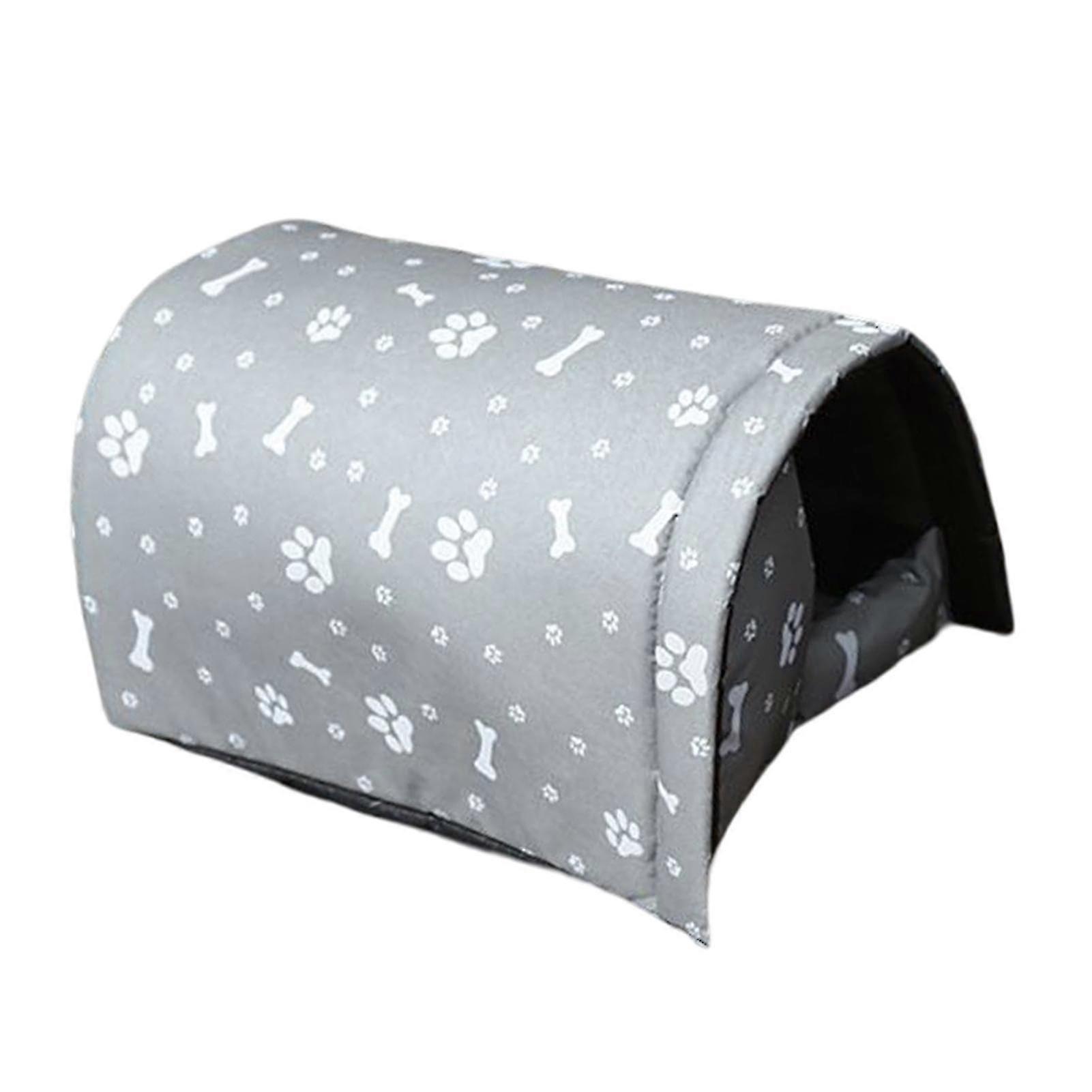Rifugio per gatti da esterno impermeabile - Calda cuccia lavabile resistente alle intemperie Scatter-M-Gray