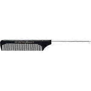 Hercules Sägemann Strong Pin Tail Comb with Very Wide Teeth 9' Seamless Professional Hard Rubber (Ebonite) Made in Germany