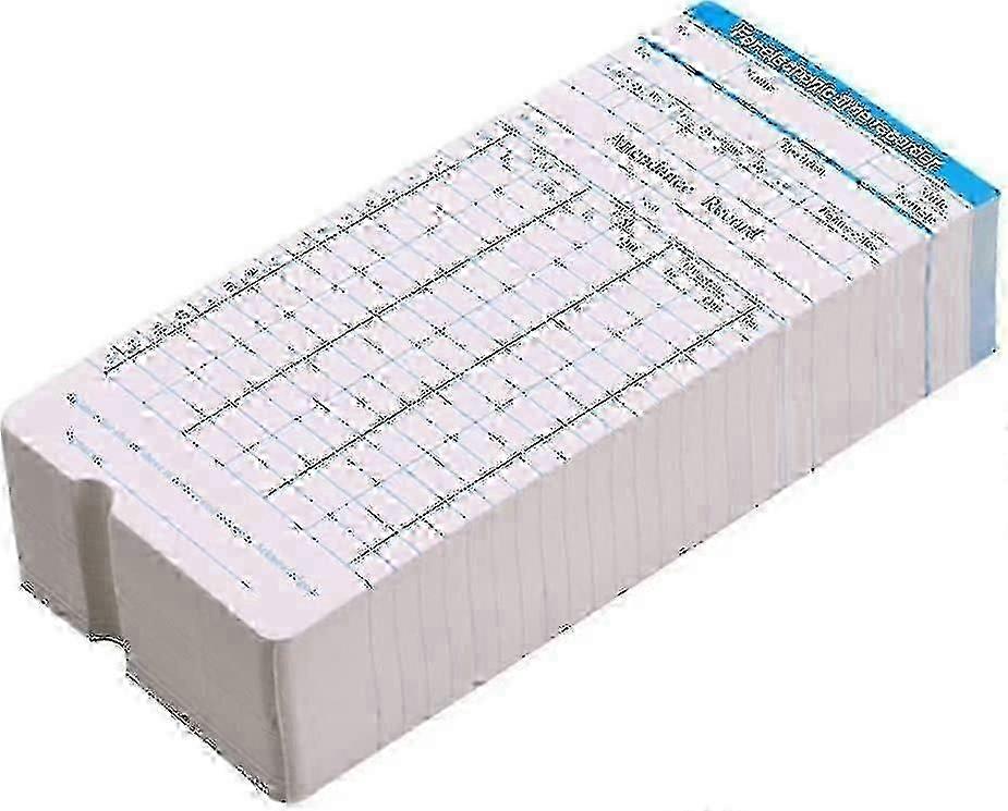 2025 Monthly Time Clock Cards 100pcs for Employee Attendance Payroll Recorder BD