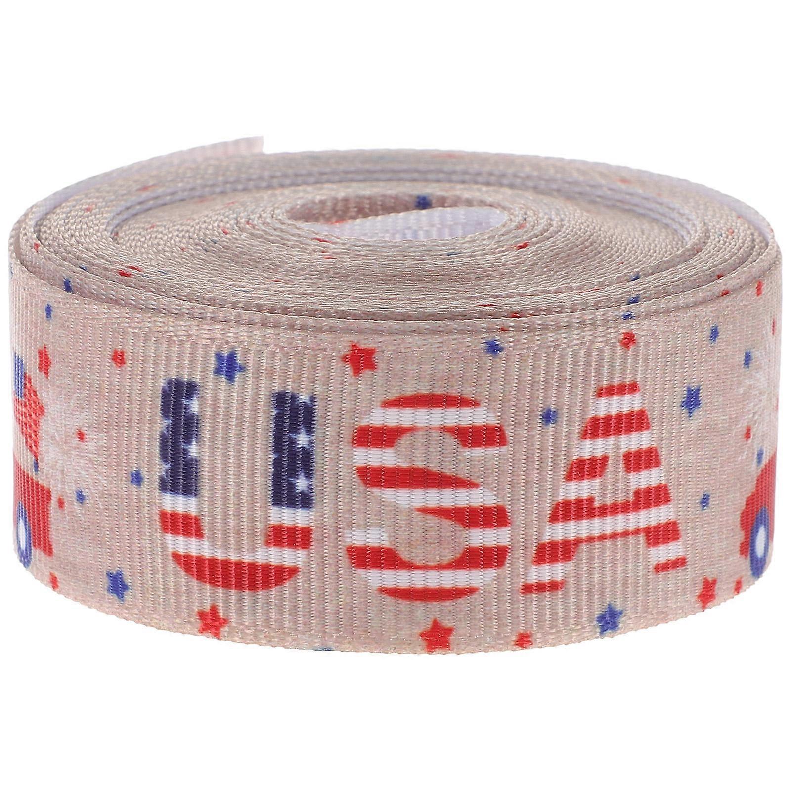 Wrapping Ribbon Diy Ribbon Roll Home Decoration Star Pattern Polyester 450cm Length 2.2cm Width 1 Roll
