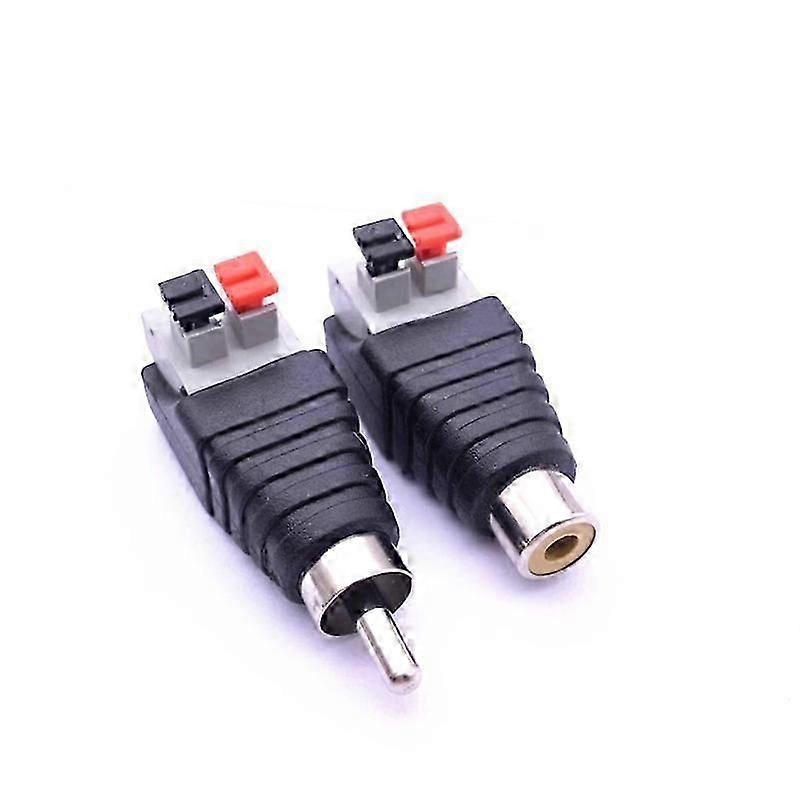8pcs רמקול חוט למתאם rca מחבר rca תקע חוט למחבר חוט