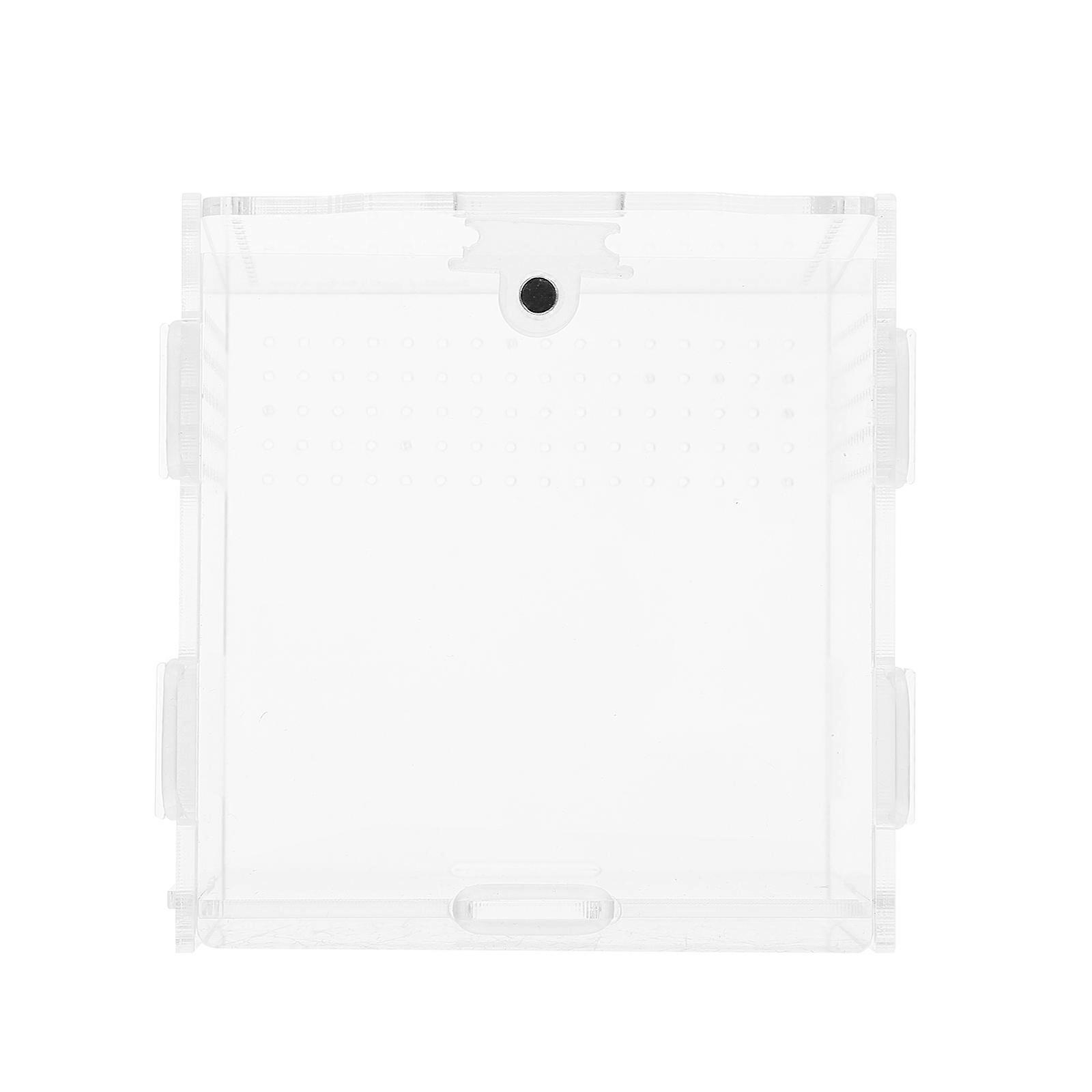 Reptile Pet Breeding Box Acrylic Feeding Case Transparent Insects Observation 1Pc