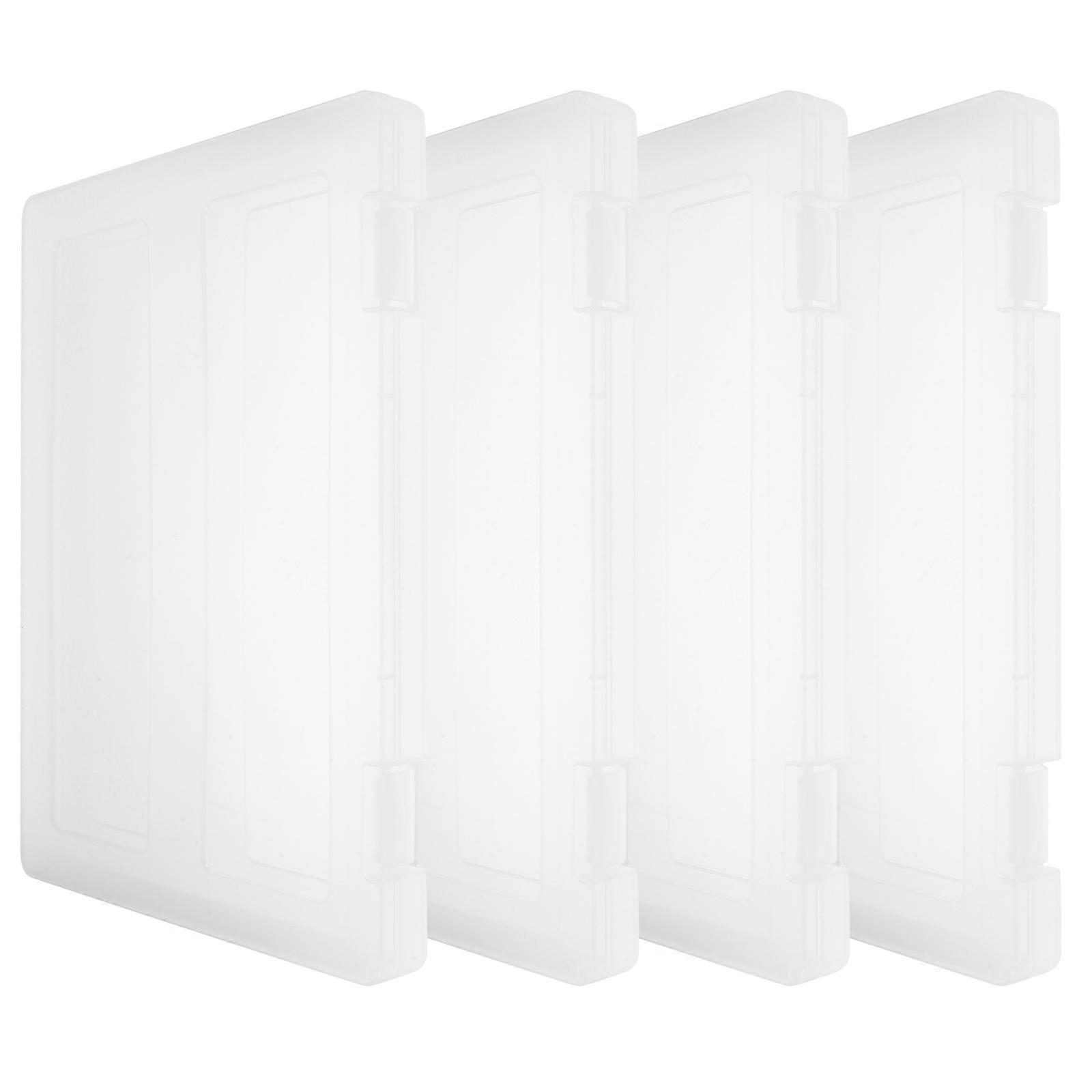 Transparent Paper Box Multi-Functional Files Organizer Portable Document Protection For Office Workers 4Pcs