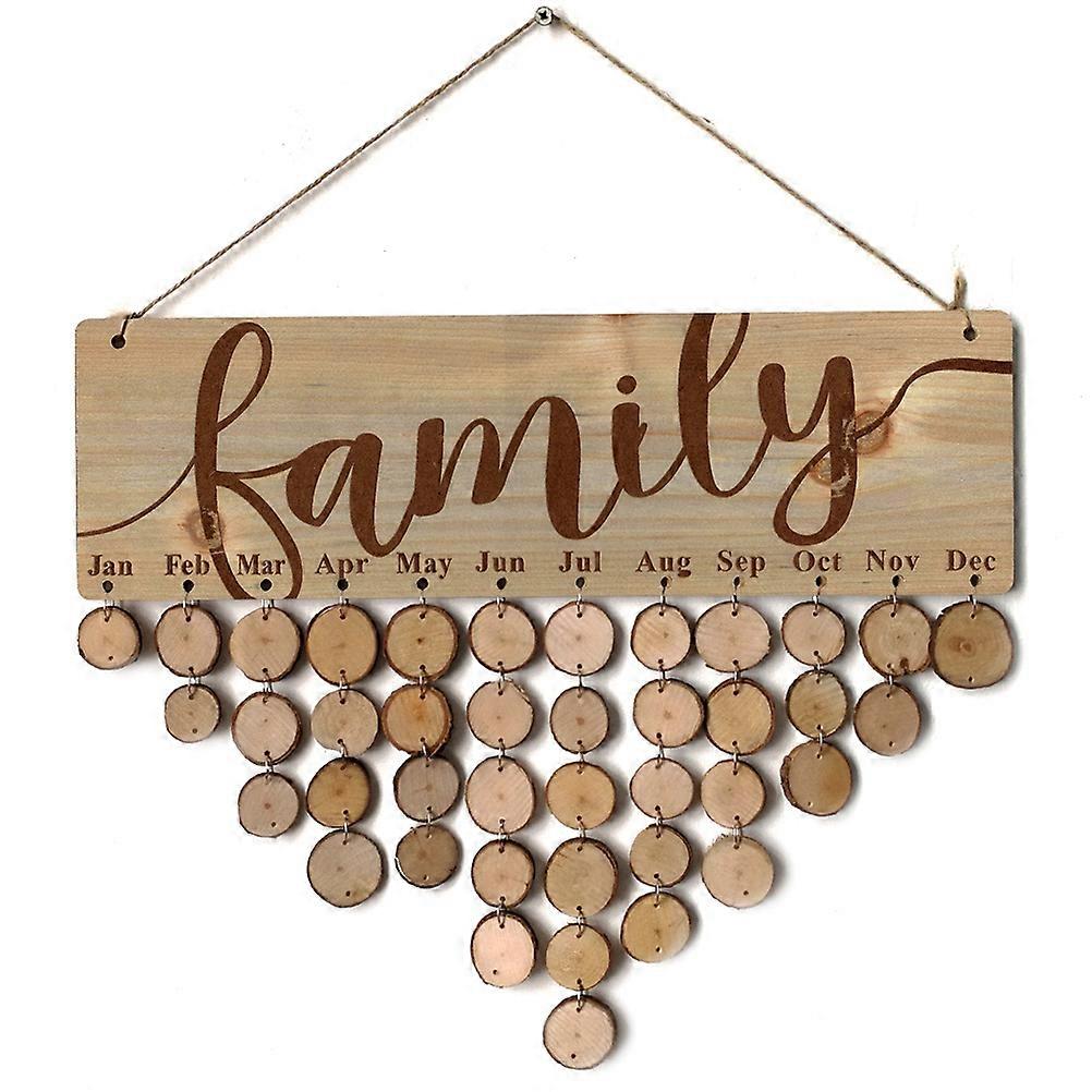 Wood Piece Hanging Message Board Set Wall Decoration Home Decor Rustic Style Chocolate 82Pcs