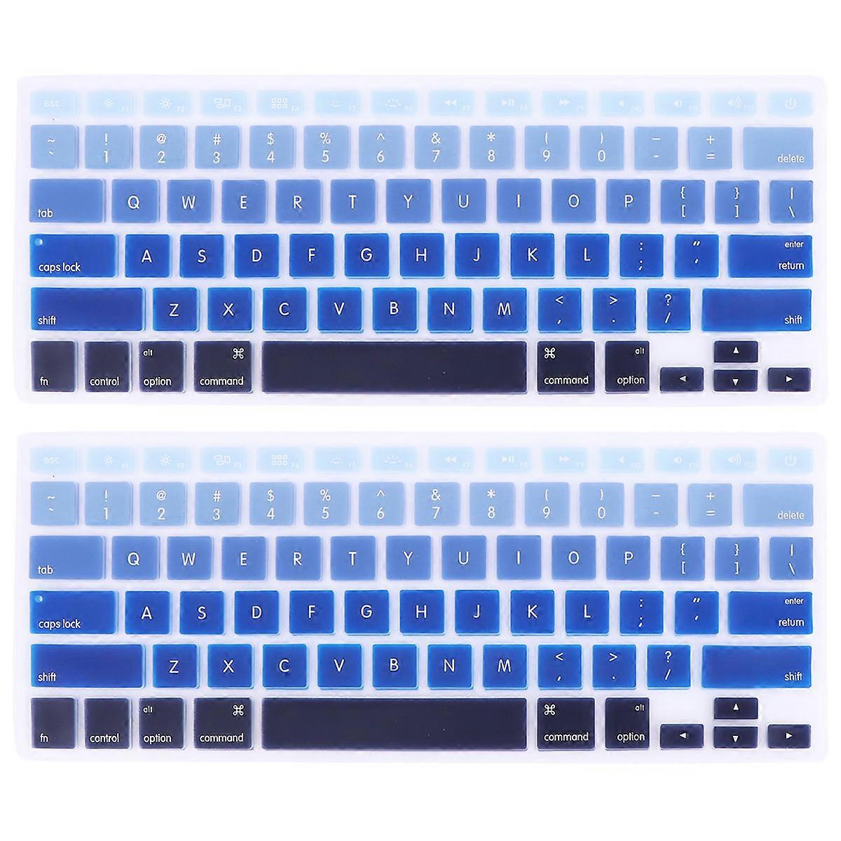 Película protetora de silicone para teclado, pacote com 2 unidades, azul.