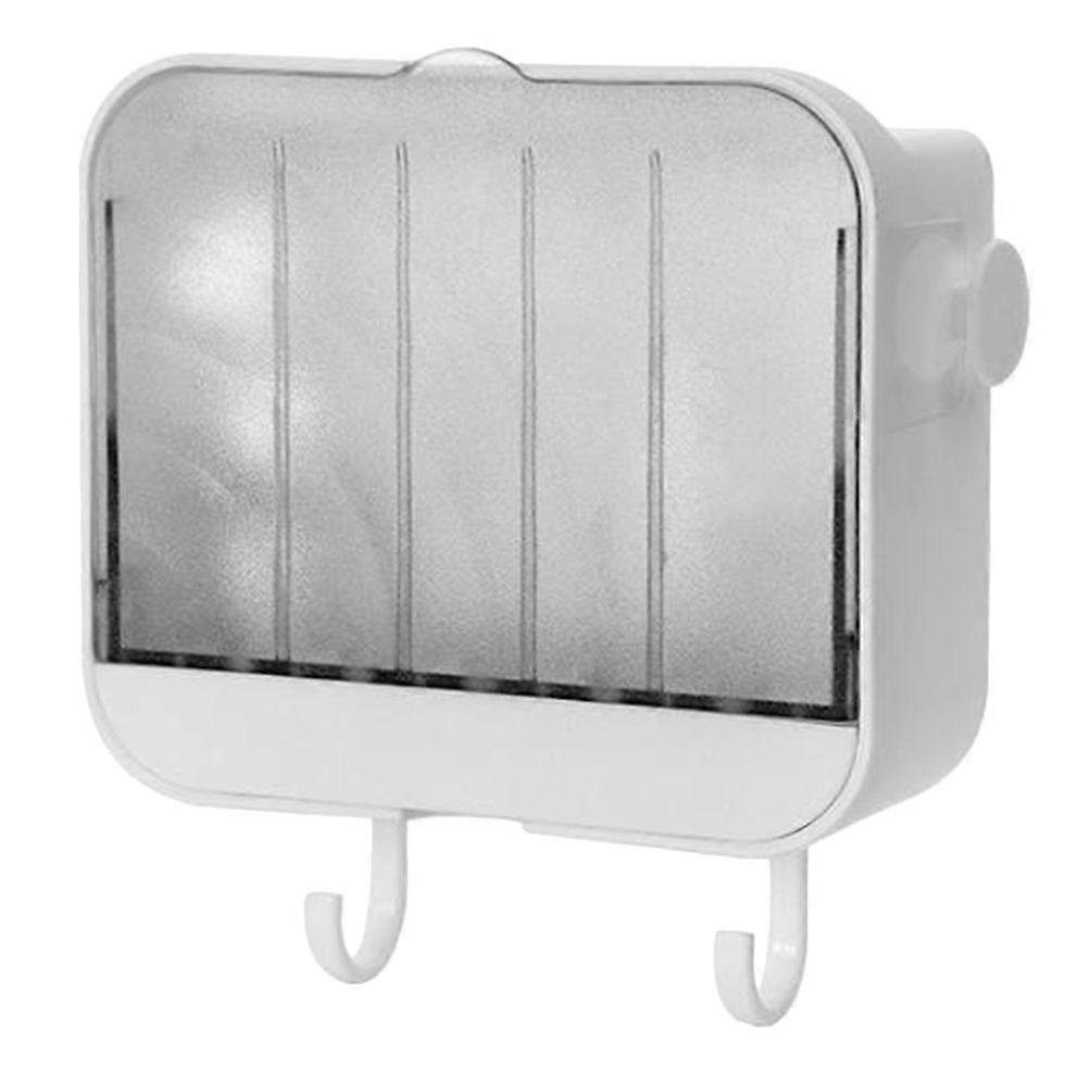 Drainage Soap Dish Wall-Mounted Bathroom Accessory White 12.5X4.6cm 1Pc