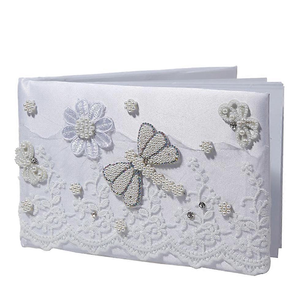 Élégant Livre d’or de mariage Signe de style occidental Enregistrement de présence 25x16x2cm 1Set