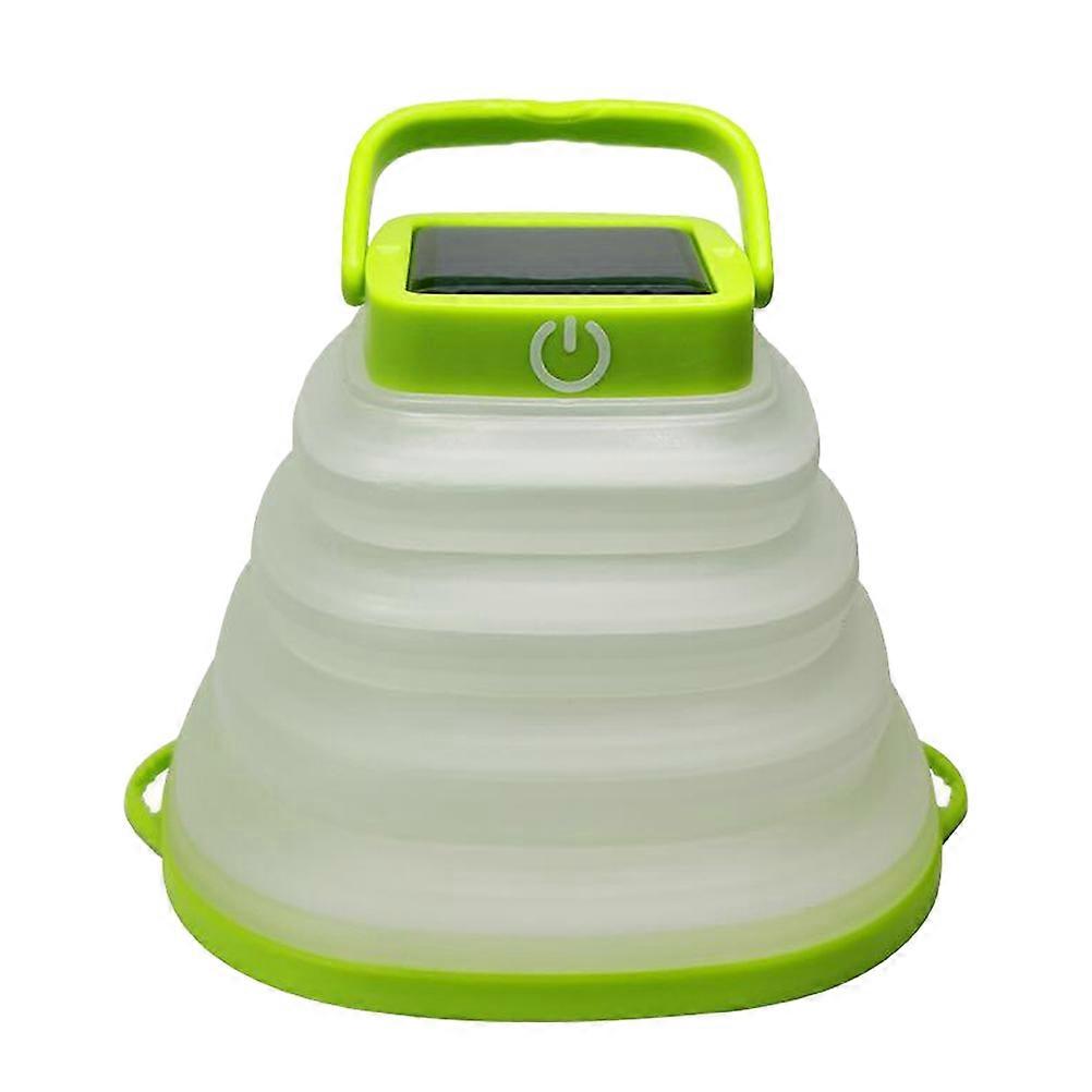 Folding Solar Lantern USB Charging Portable Outdoor Camping Light Rechargeable LED Handheld Lamp for Hiking Emergency Use with Slip Handle