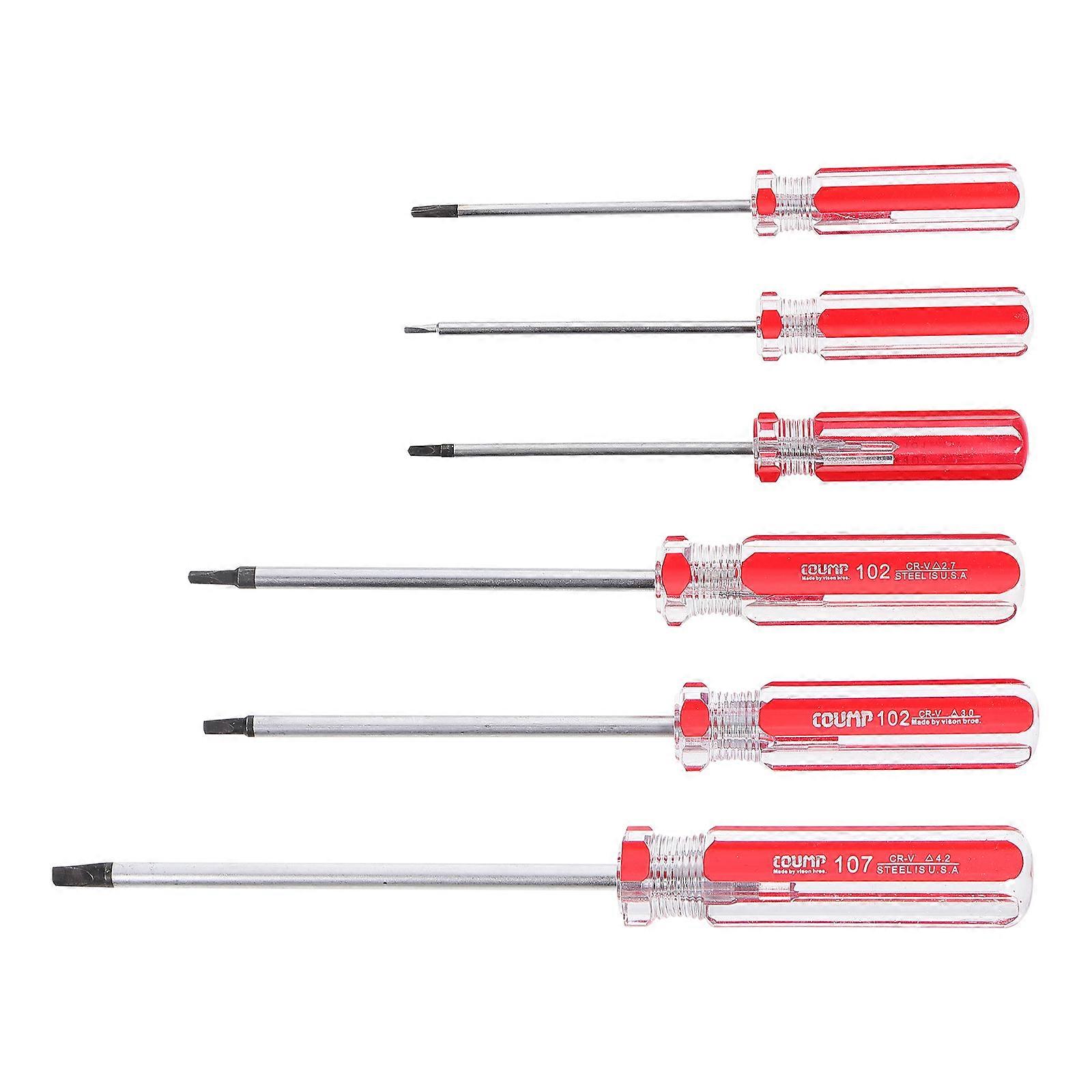 Magnetic Triangle Head Screwdriver Set Made of Alloy Steel for Home Use Small Size Easy to Carry 6 Pcs