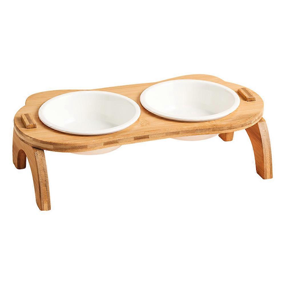 1 Set Pet Feeder Bowl with Neck Protection for Cat Food and Water