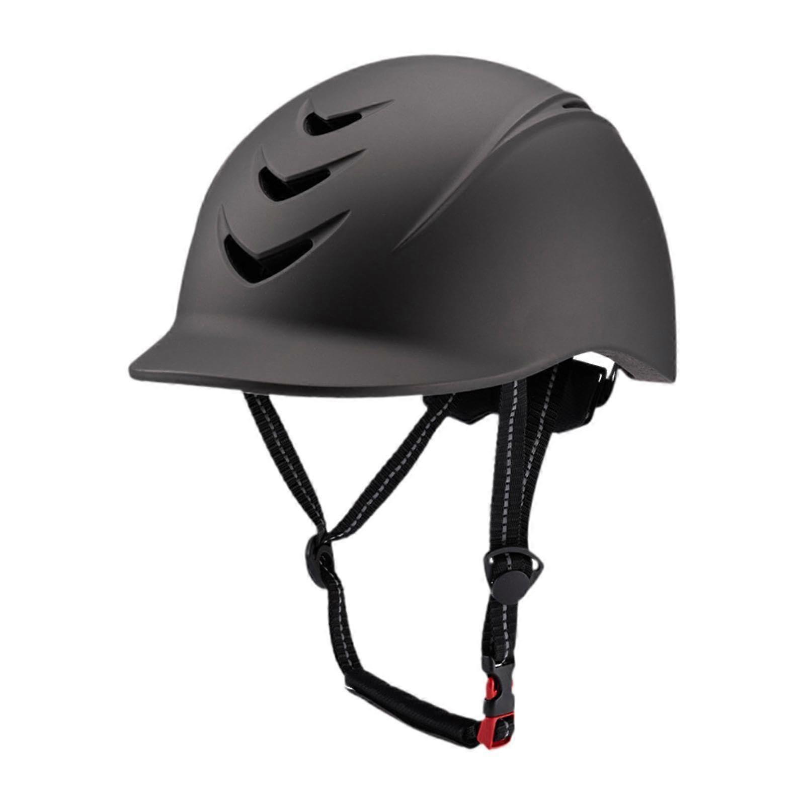 Horse Riding Helmet Equestrian Helmet For Summer Ventilated Lightweight Protective Gear Dark Gray