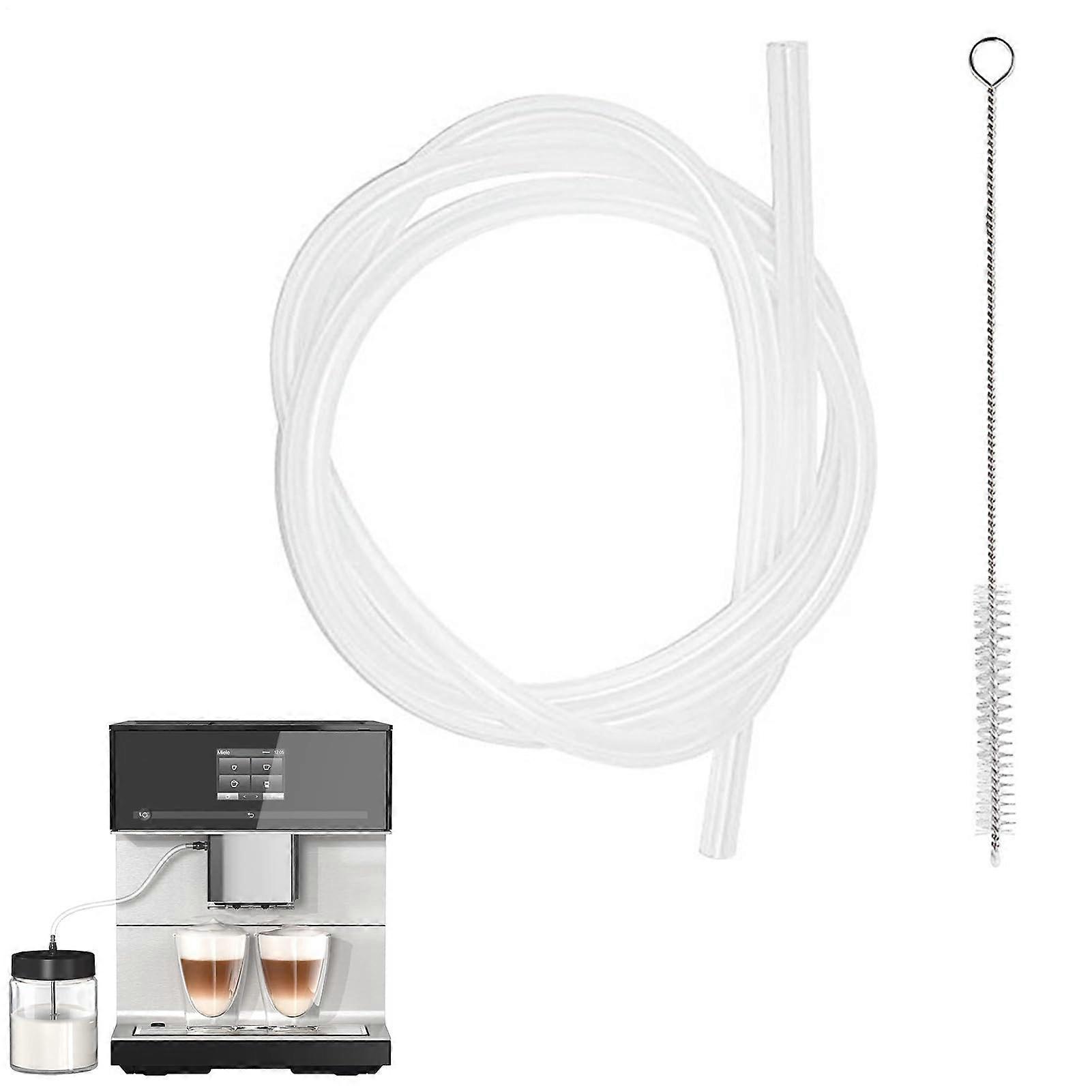 Silicone hoses in food grade – replacement pipe for coffee machine flexible milk hose 2 m with cleaning brushes