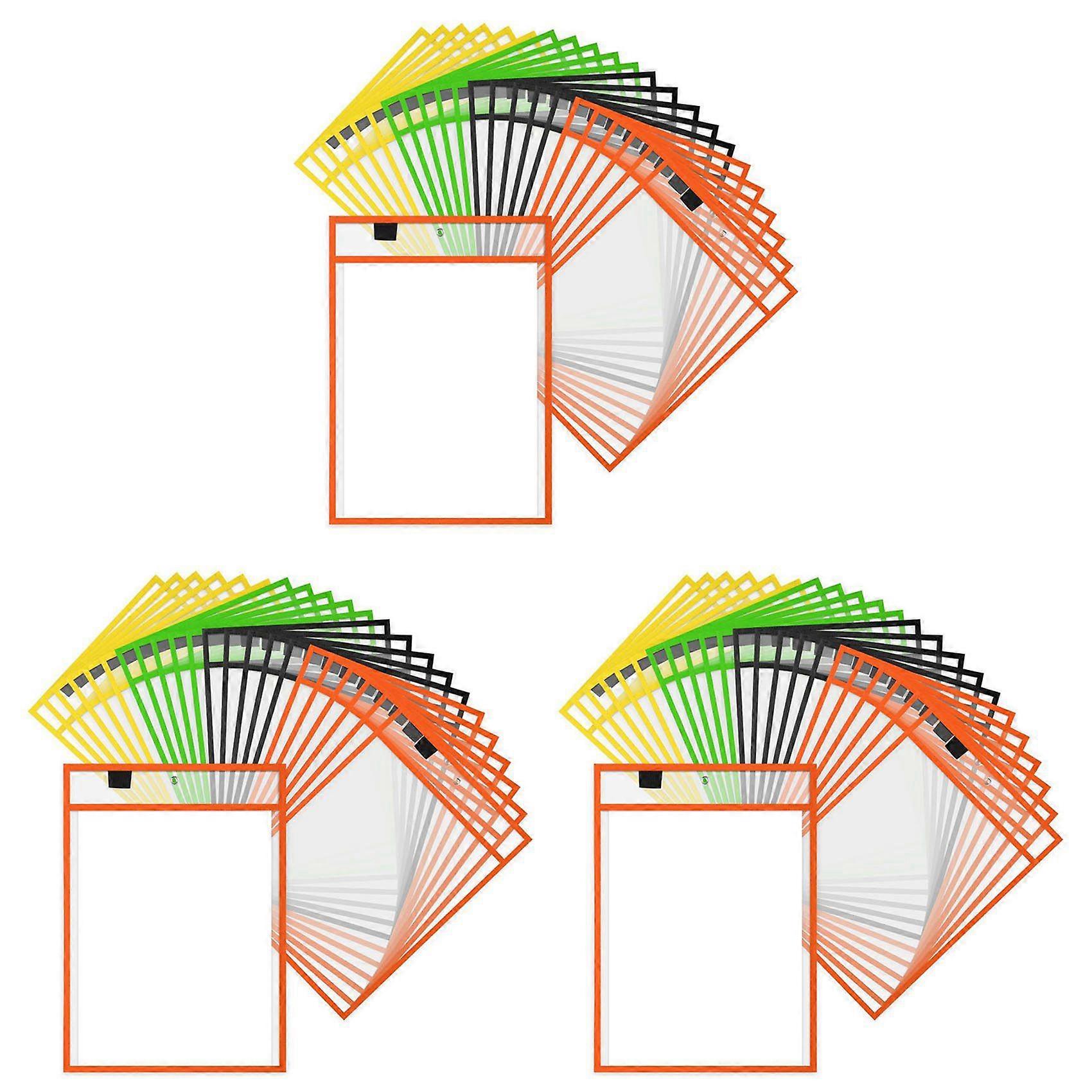 Reusable Note Holder Pocket Plastic File Bag Dry Erase Sleeve C