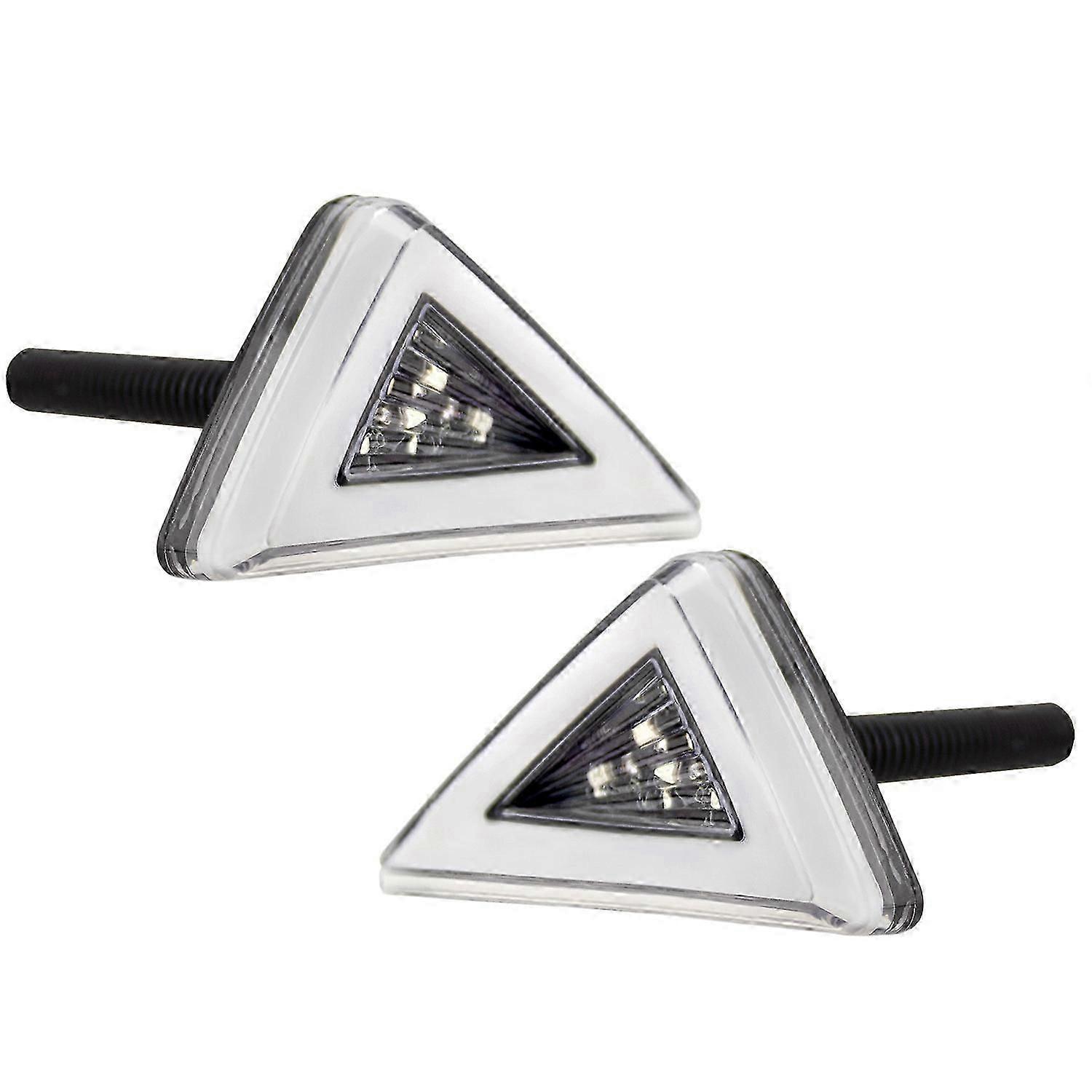 2Pcs Motorcycle Turn Light Signal Light Triple-cornered Flush Mount LED Turn Signals 12V Universal