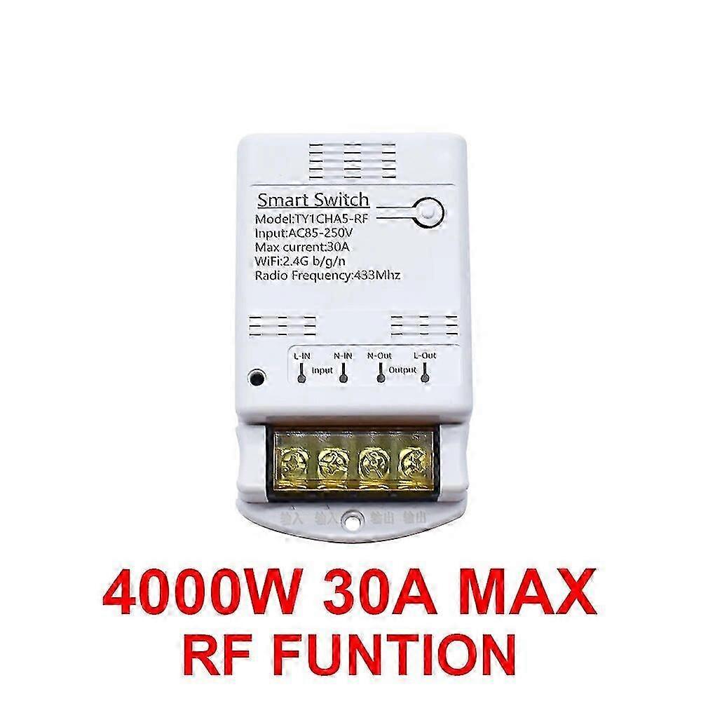 Tuya WIFI 20A/30A 4000W/6000W AC 85-250V 220V Circuit Breaker Smart Life APP Timer Wireless Intelligent Switch