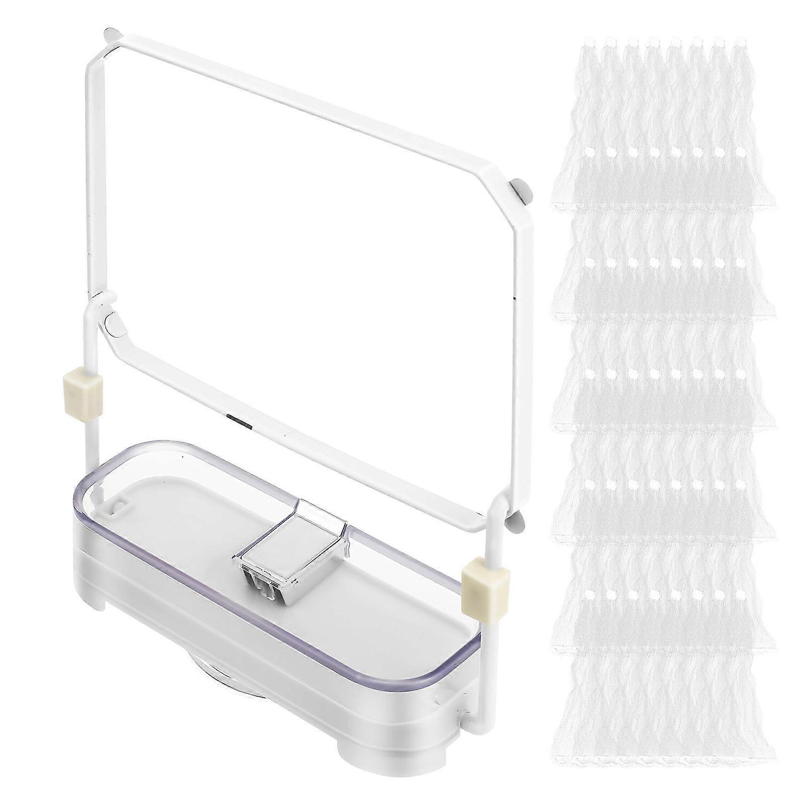 Suction Cup Sink Strainer Kitchen Sink Filter Basket Efficient Filtration White 18.00X16.50X3.00CM Food Catcher For Sink Drain 1Set