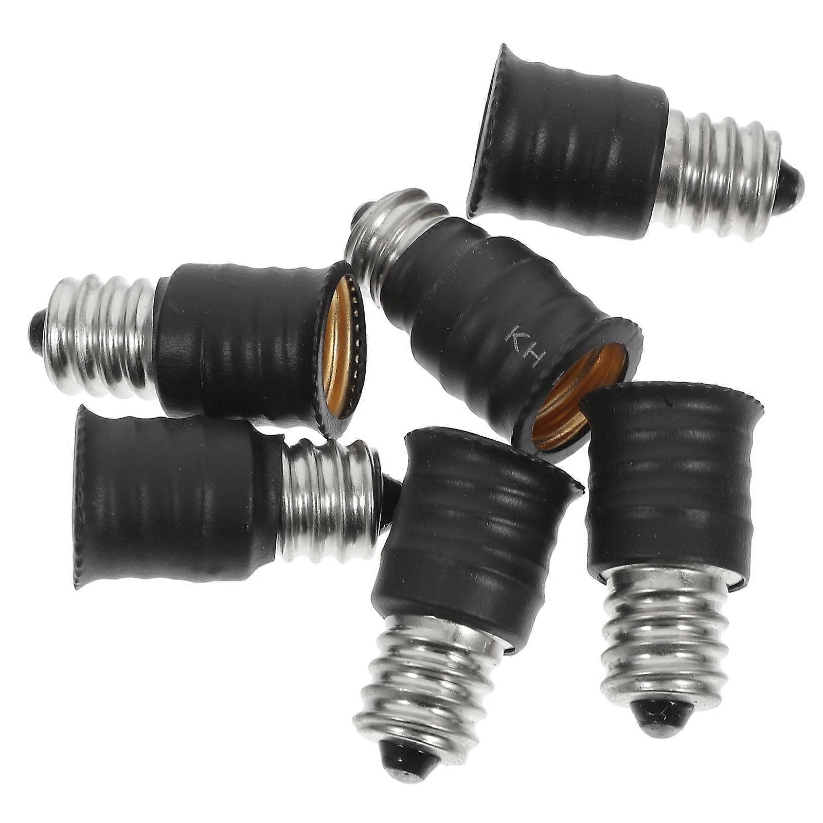 Socket Converter E12 to E14 High Temperature Resistance Aluminum Plated Copper Ring 6Pcs