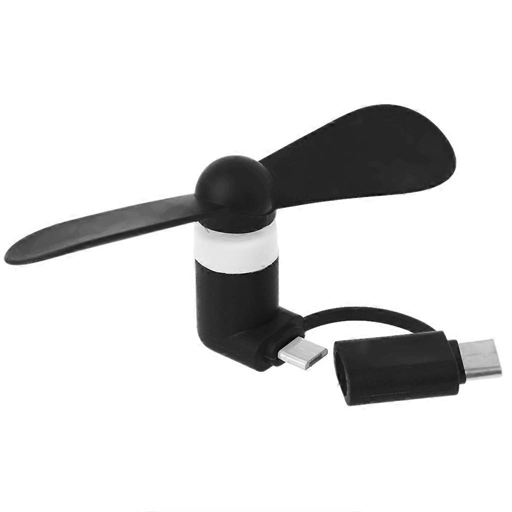 2 in 1 Type C Micro USB Mini Fan Cooler for Phones Portable Type-C USB -C for Mobile Phone Cooler