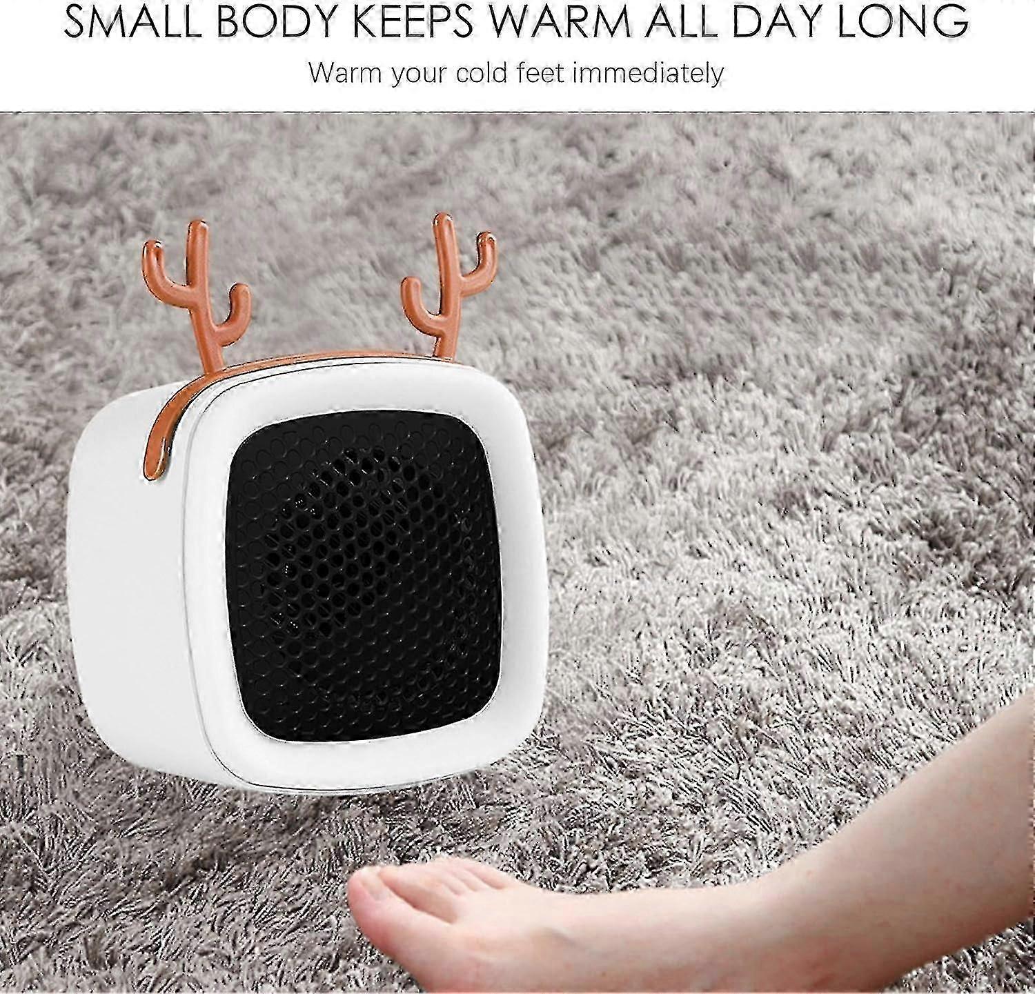 Portable Electric Desktop Heater High OutputSafe and Quiet for Small Spaces