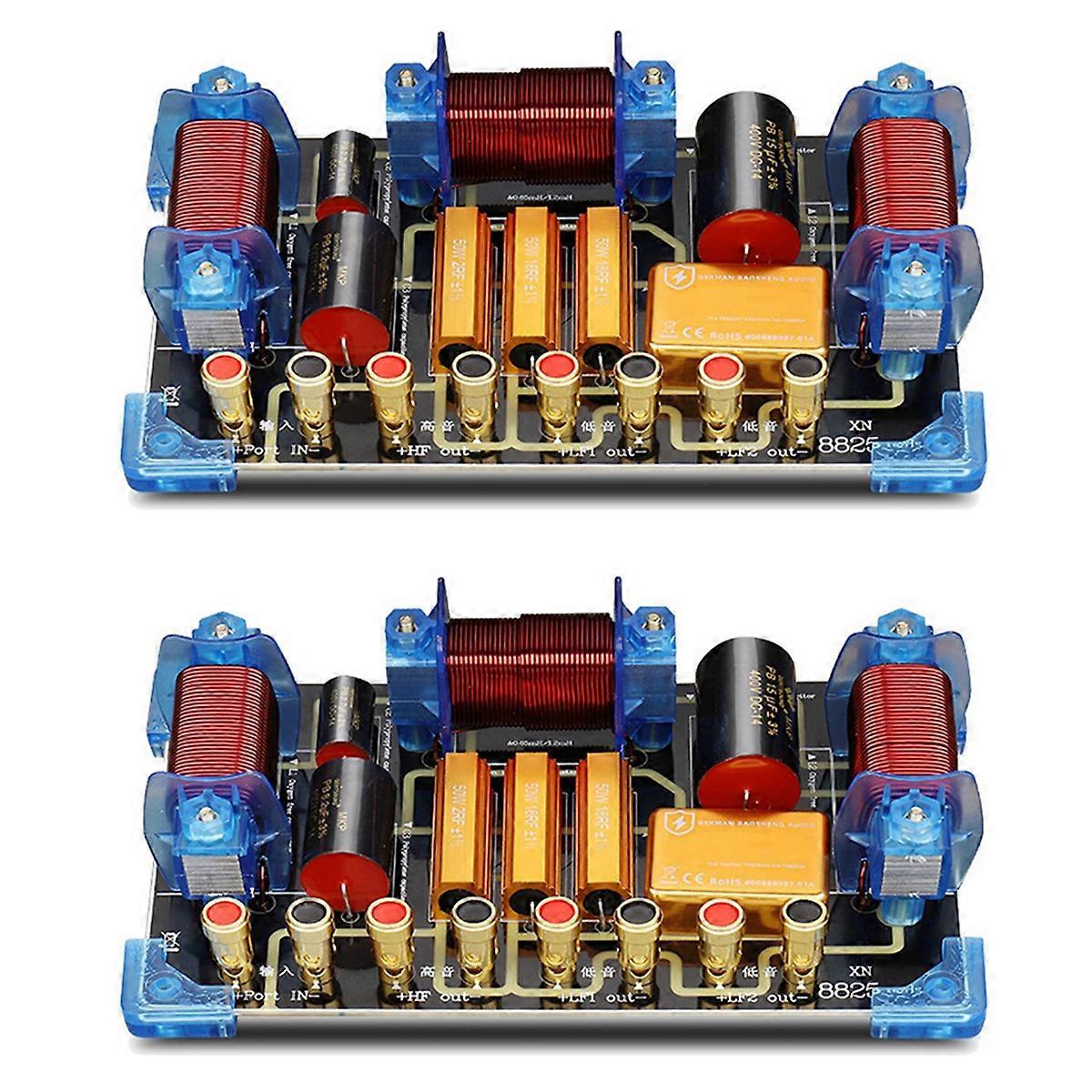 2X 1800W Audio Frequency Divider Two Way Speaker Crossover 12 15 Inch Stage Performance High Power F