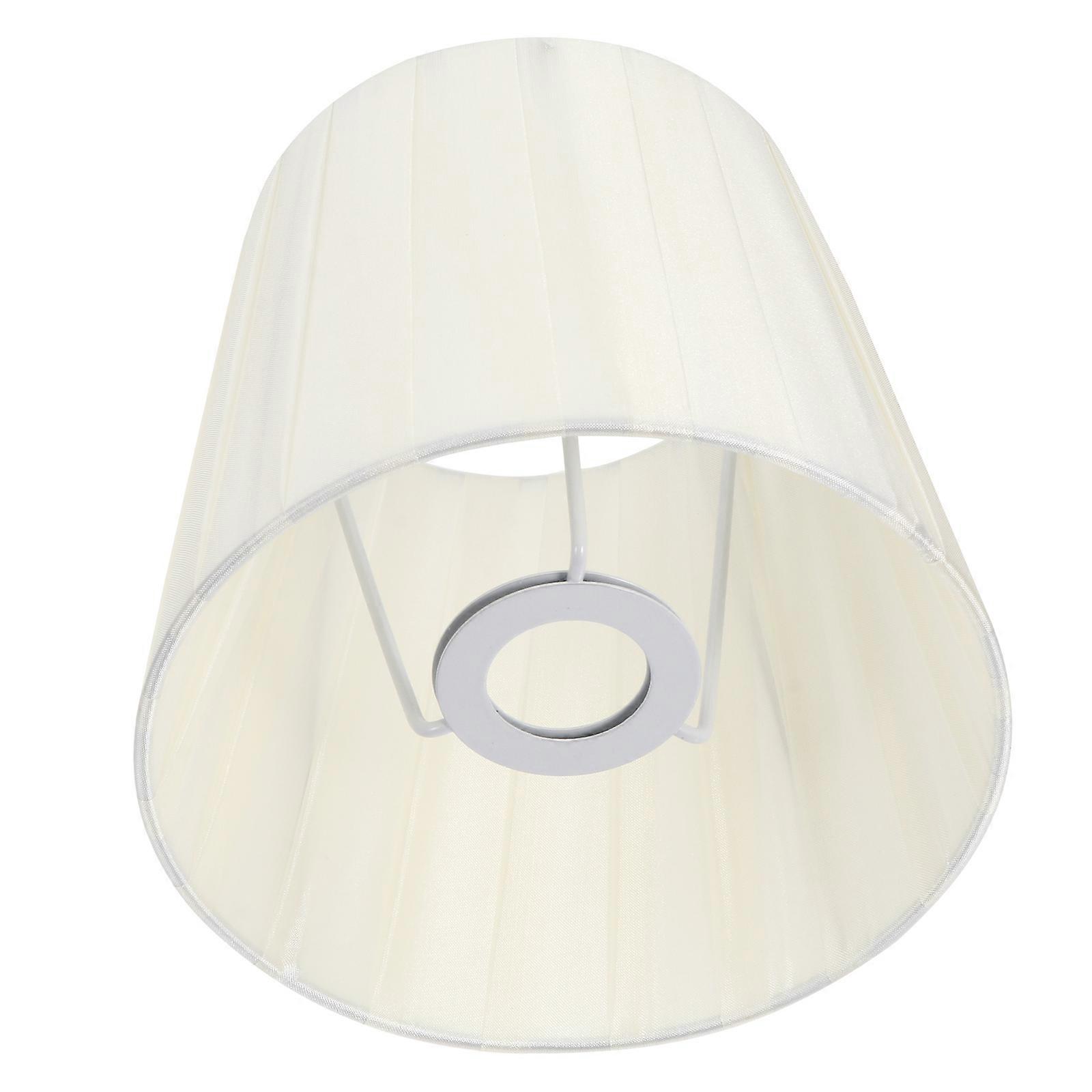 Lamp Shade Adornment Simple Style Fabric Light Shade Bedroom Use 15 00X14 00X11 00CM Beige 1Set