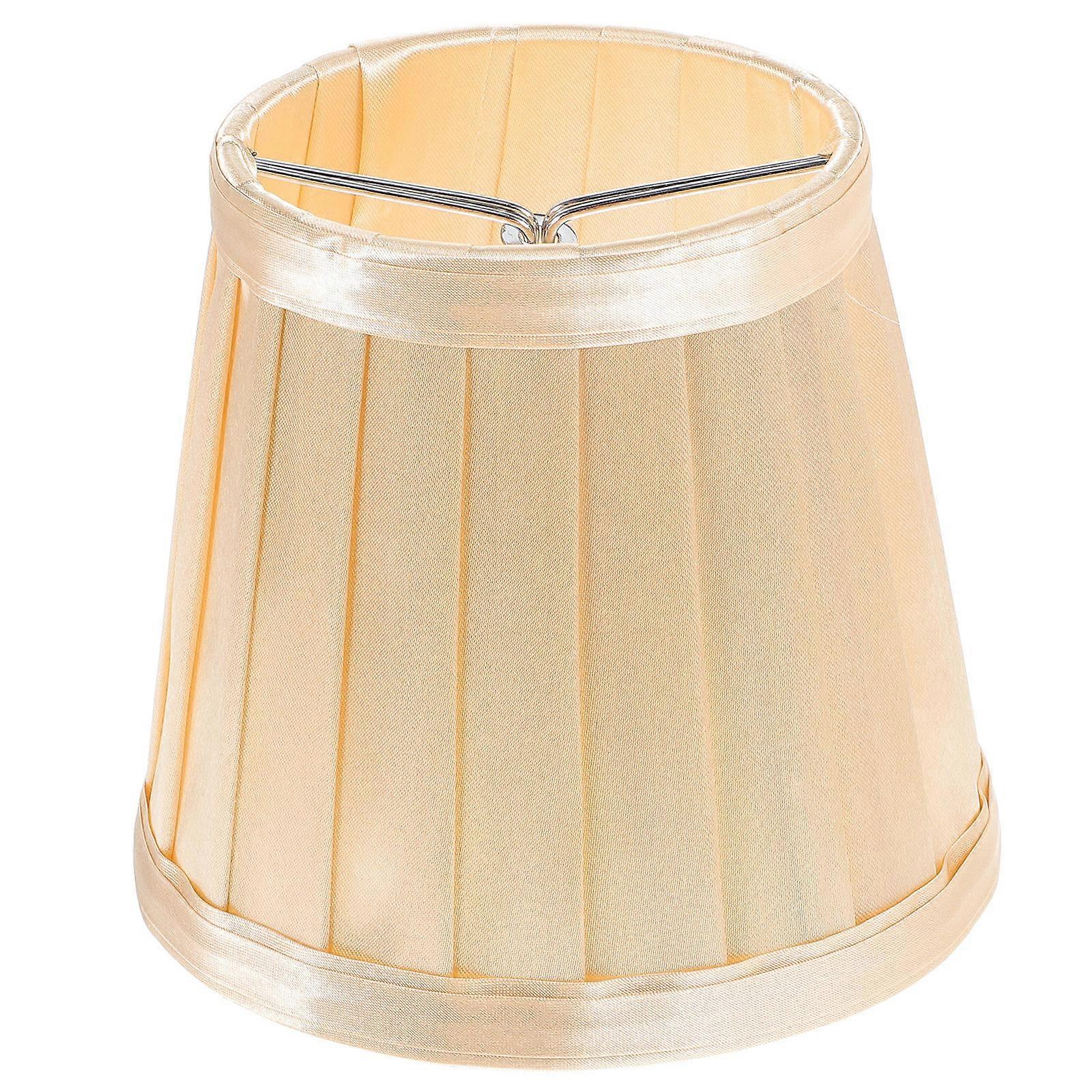 Pleated Lamp Shades European Style Ceiling Light Lampshade Beige Cloth Dustproof 1Pack