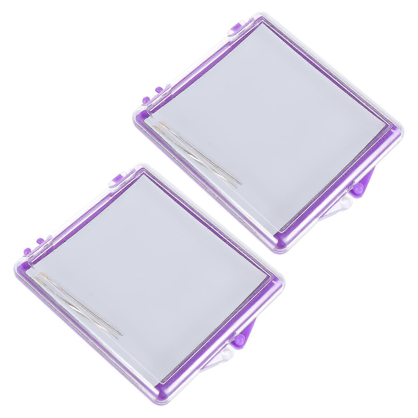 Spilla da cucito con design pratico, per uso in ufficio, in plastica, con supporto magnetico, 2 pezzi