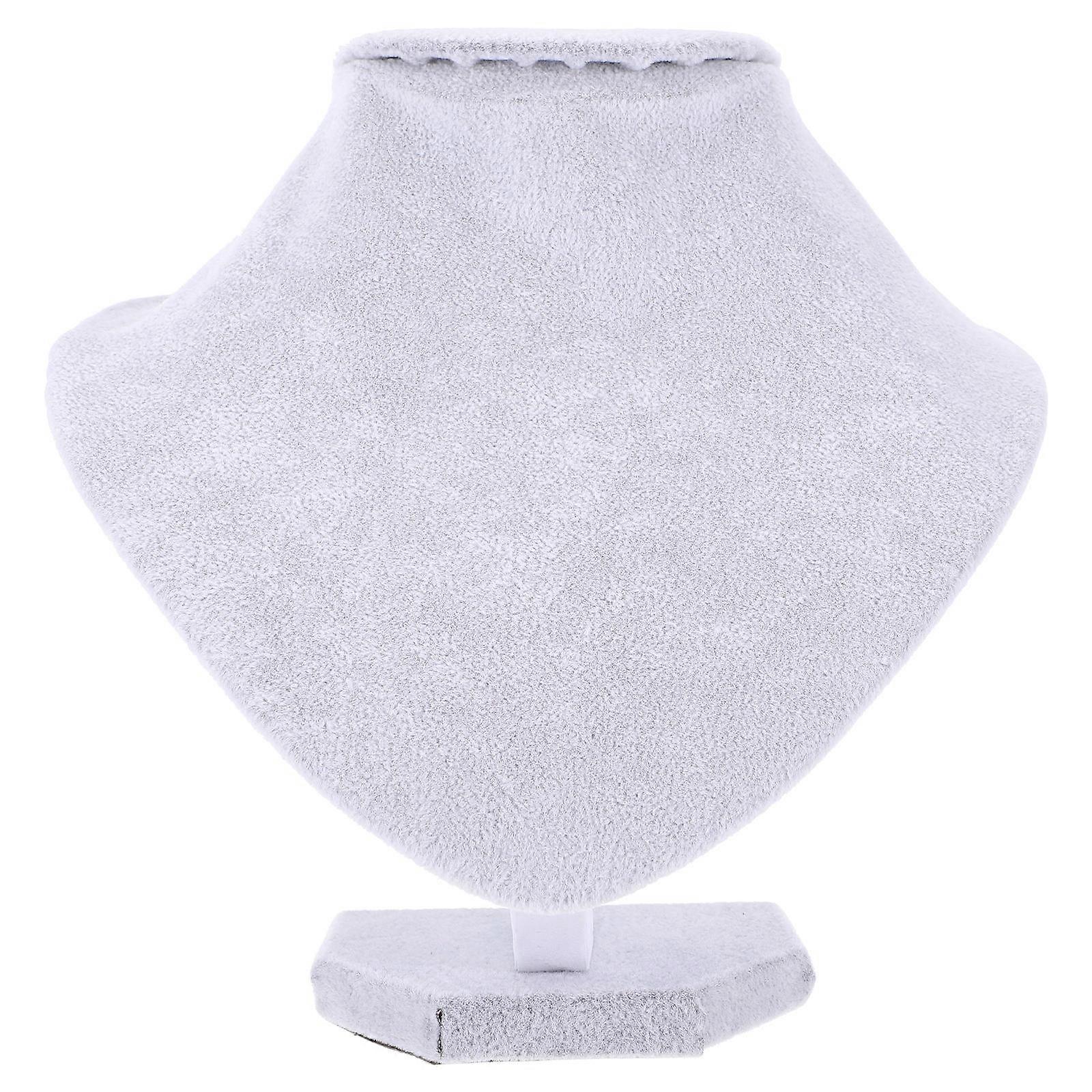 Small Necklace Holder Jewelry Organizer Display Rack For Home Use Frost Velvet 20.00X20.00X17.00CM 1Pcs