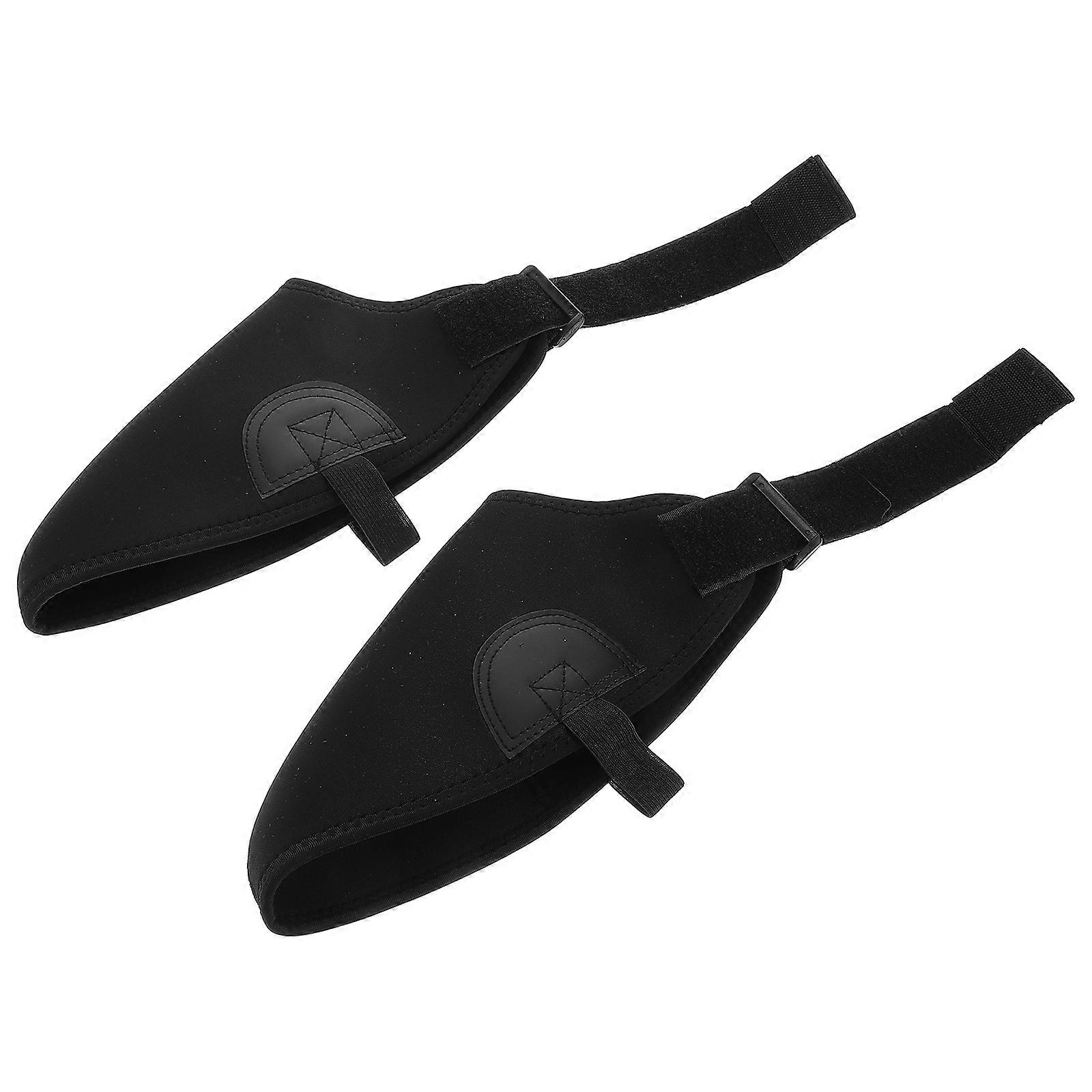 Snow Leg Guards Ski Boot Covers Protective Insulated Windproof Warm Unisex Design 28.00X12.50X1.50cm Black 1 Pair