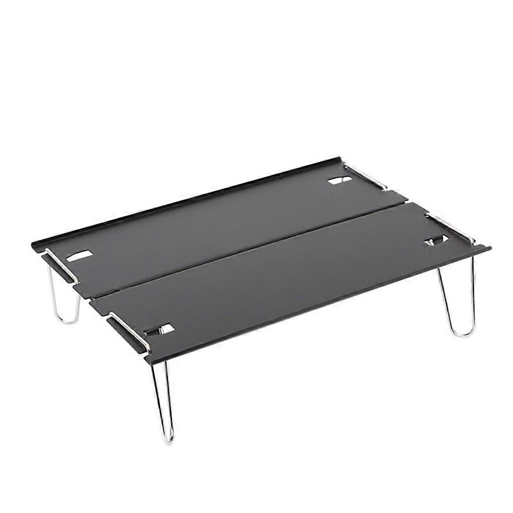 Aluminum Alloy Folding Table for Outdoors, Portable Mini Grill Table, Compact Size 29x21x8cm, Black