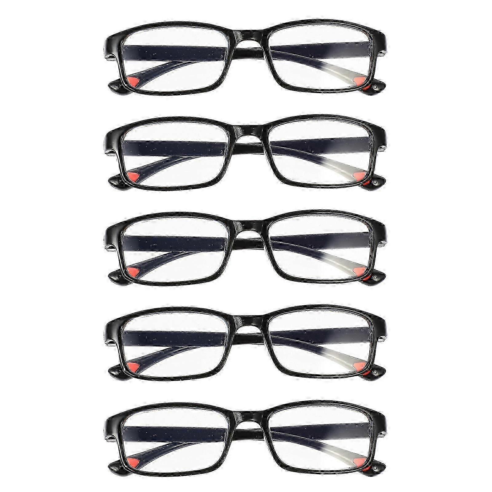 5Pcs Lightweight Reading Glasses with Blue Light Blocking for Seniors at Home