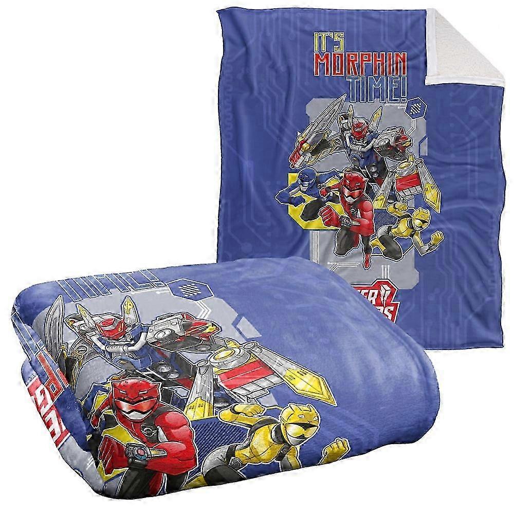 Power Rangers Inspired Soft Touch Sherpa Back Throw Blanket