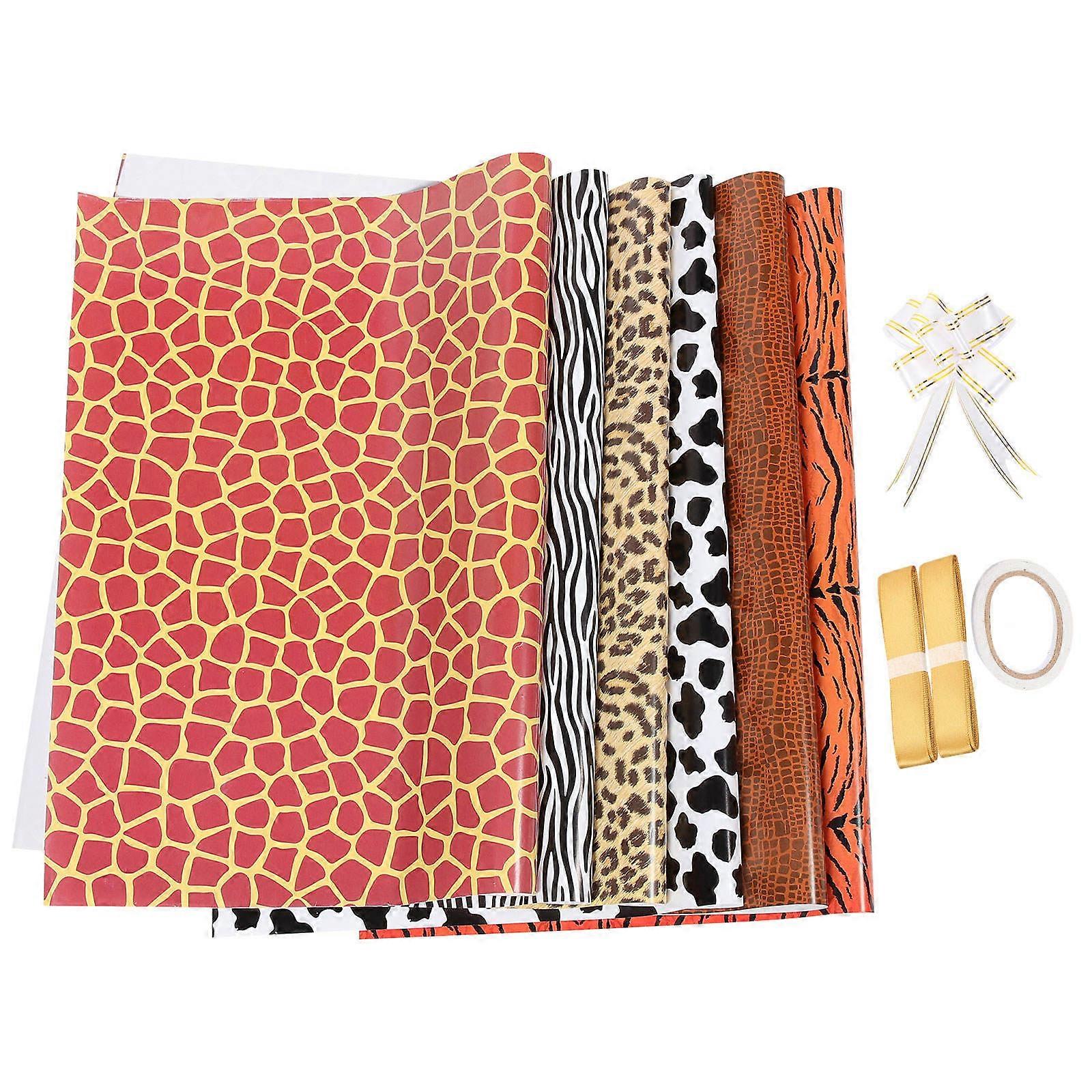Cute Wrapping Paper Book Theme Wrapping Decorative Birthday Party Supplies 6Sheets